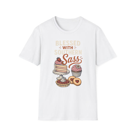 Blessed With Southern Sass Dessert Lover T-Shirt - HomeGrown South Graphic Tee (View 2)