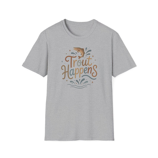 HomeGrown South Trout Happens Fishing Lover Fisherman Outdoor Nature T-Shirt - Premium Graphic Tee View 2