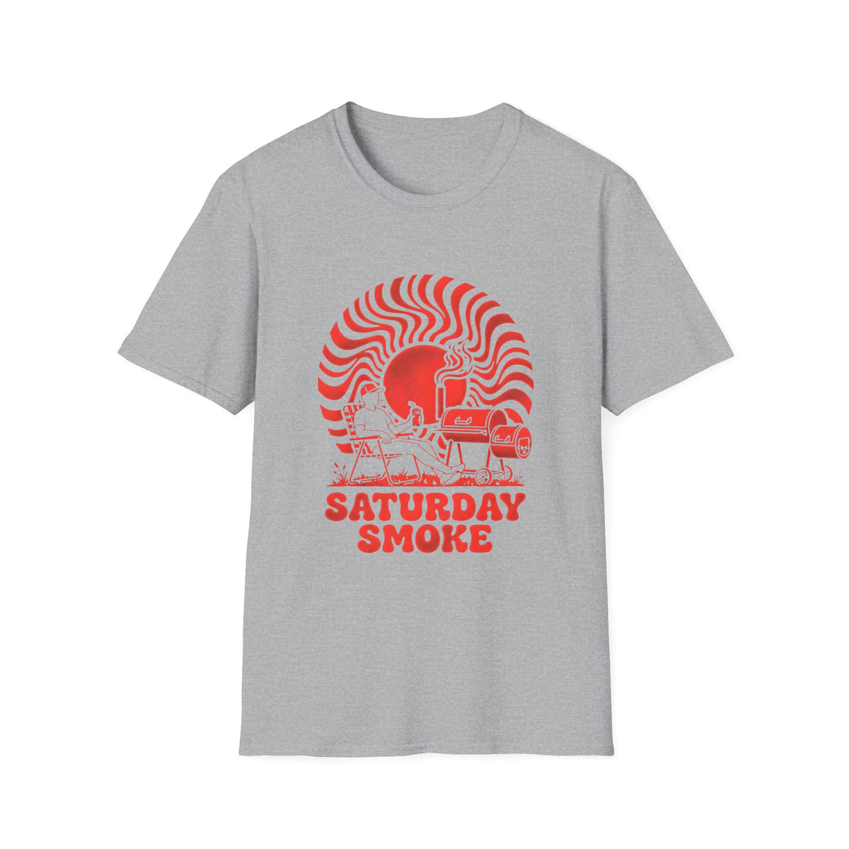 Saturday Smoke BBQ Grilling Southern Style T-Shirt - HomeGrown South Graphic Tee (View 6)