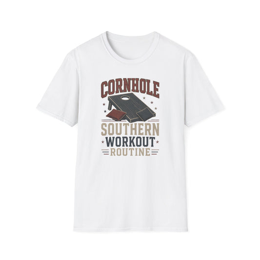 Cornhole Southern Workout Routine T-Shirt - HomeGrown South Graphic Tee (View 2)