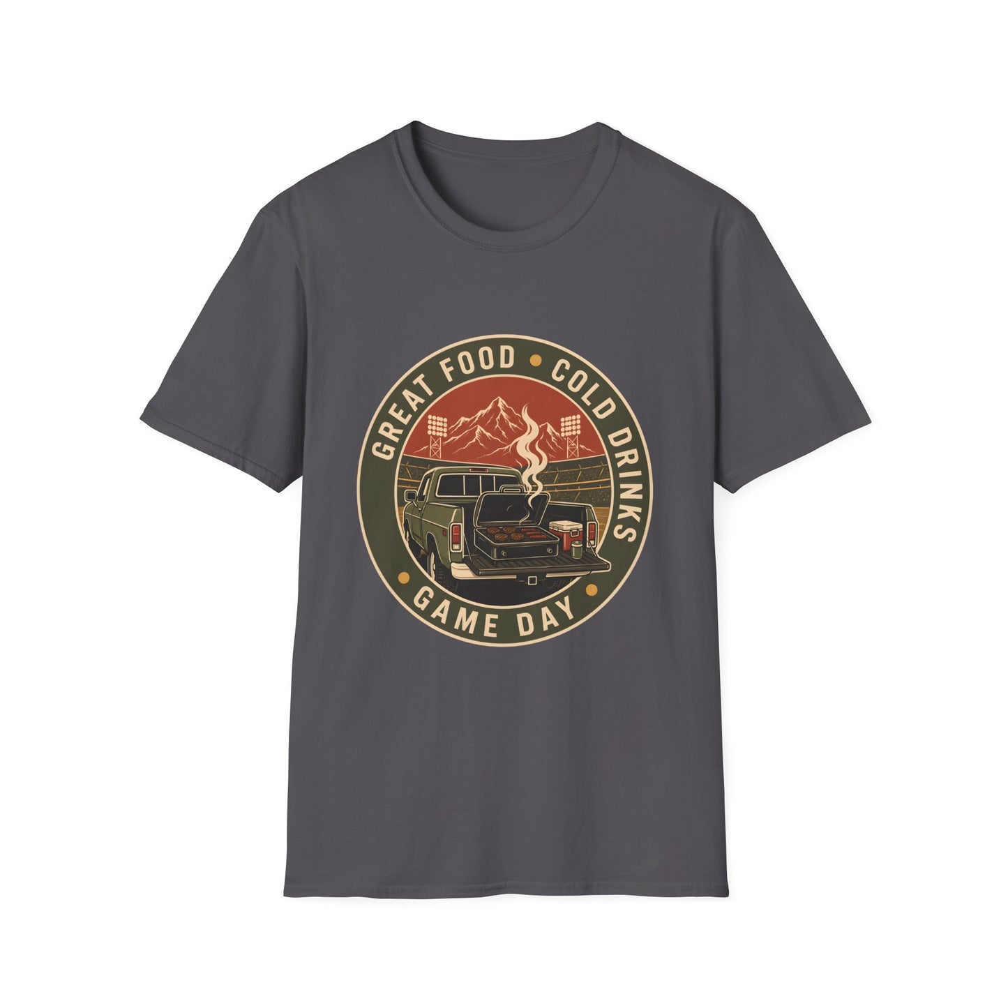 Great Food Cold Drinks Game Day Tailgate T-Shirt