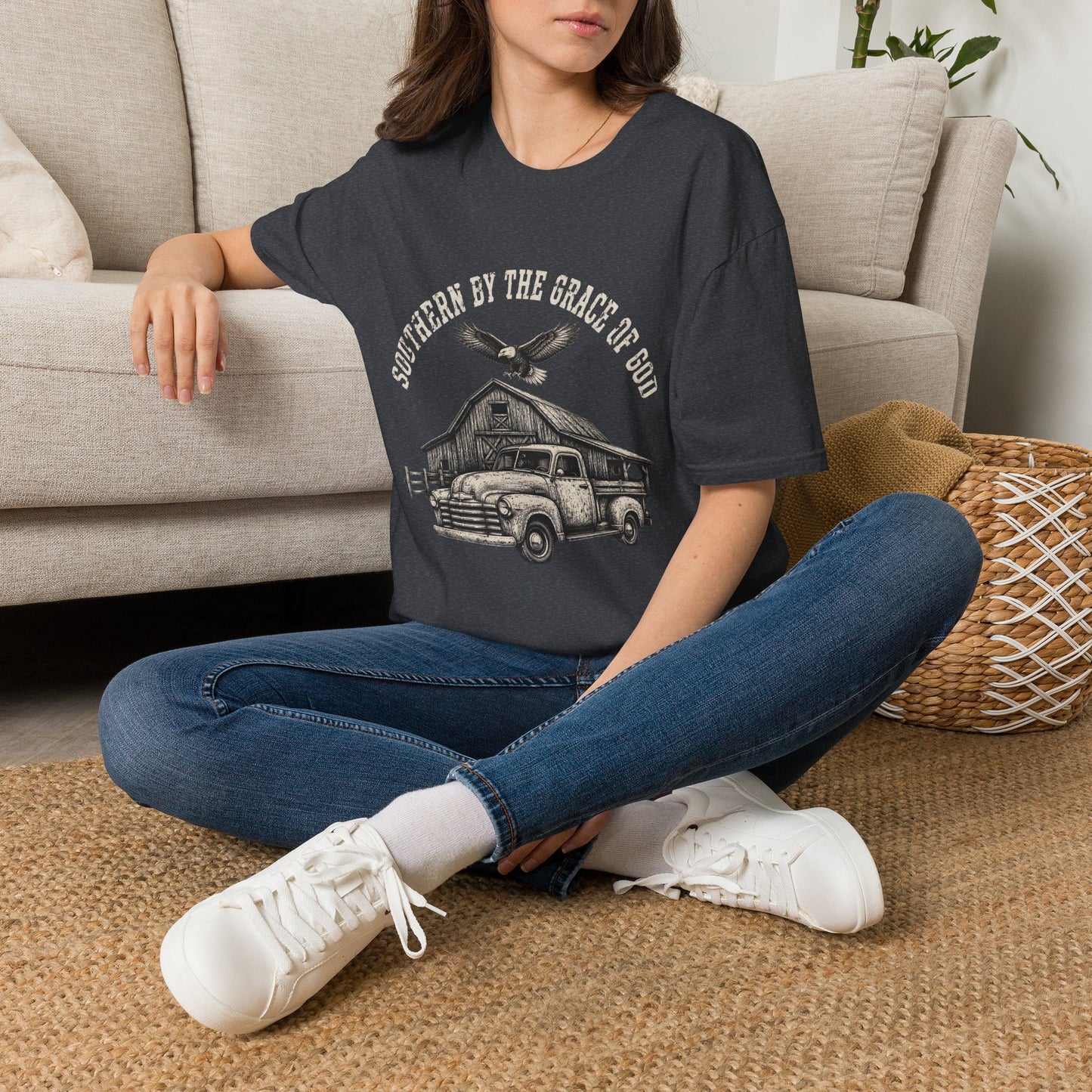 Southern By The Grace Of God Vintage Truck Barn T-Shirt