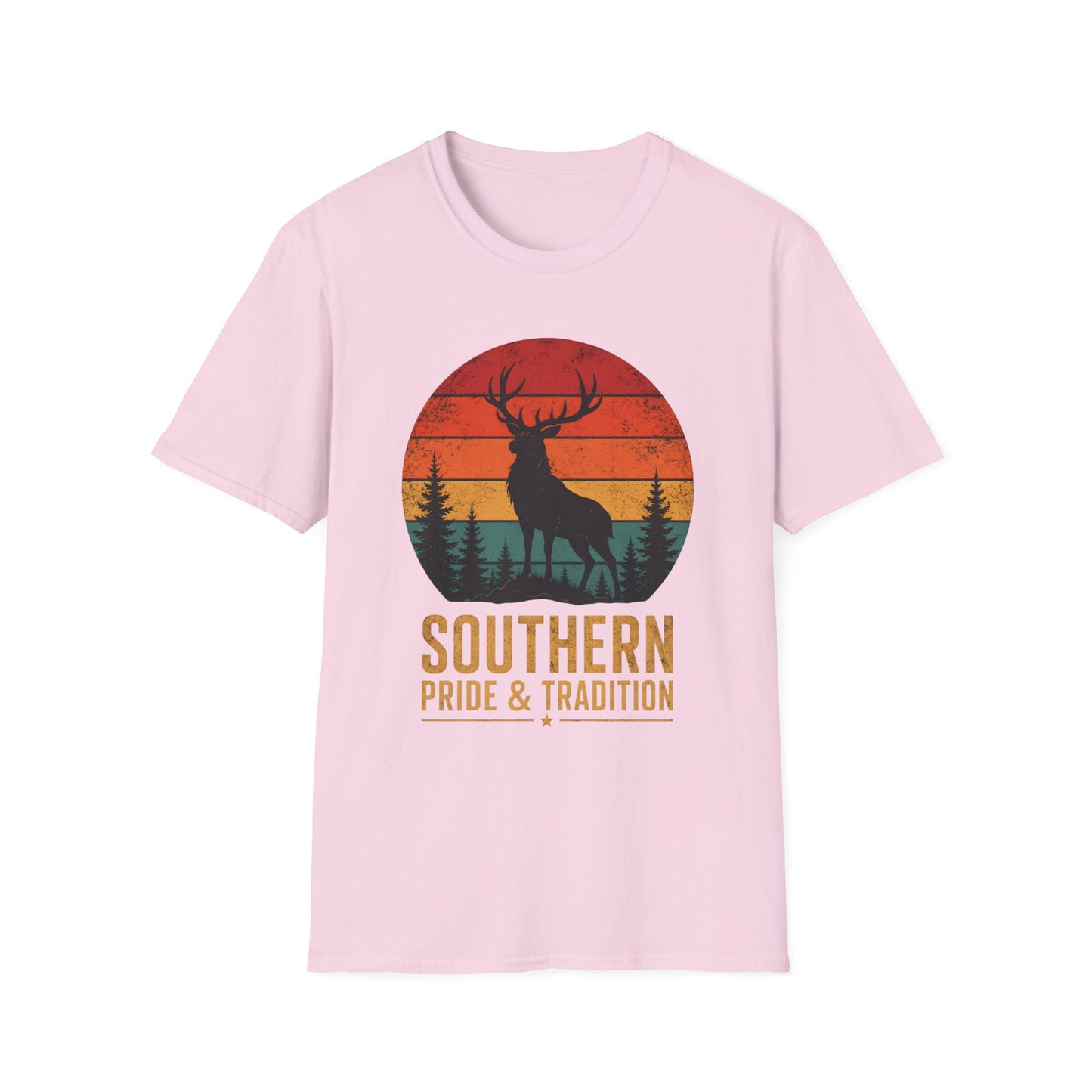 Southern Pride And Tradition Deer Sunset T-Shirt