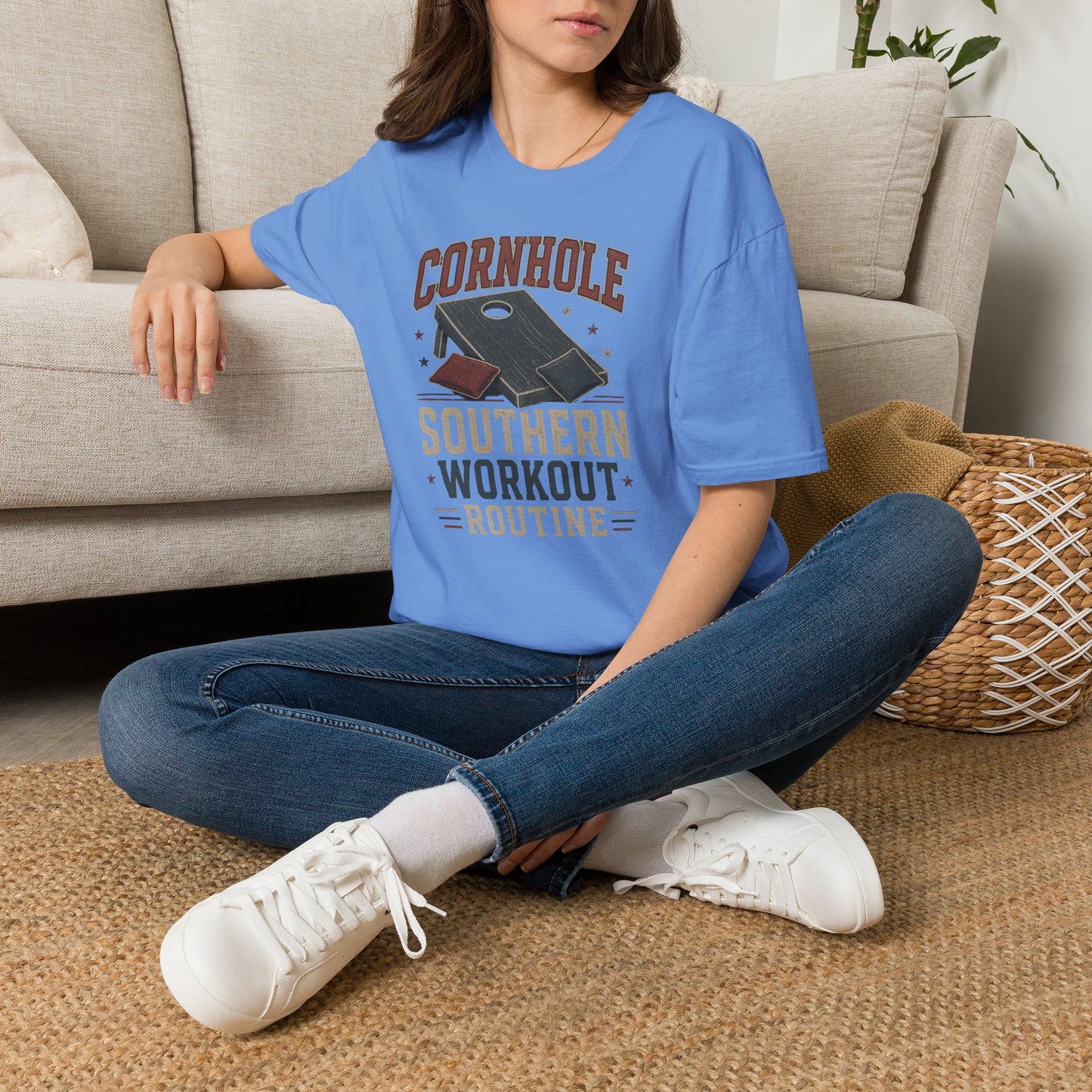Cornhole Southern Workout Routine T-Shirt