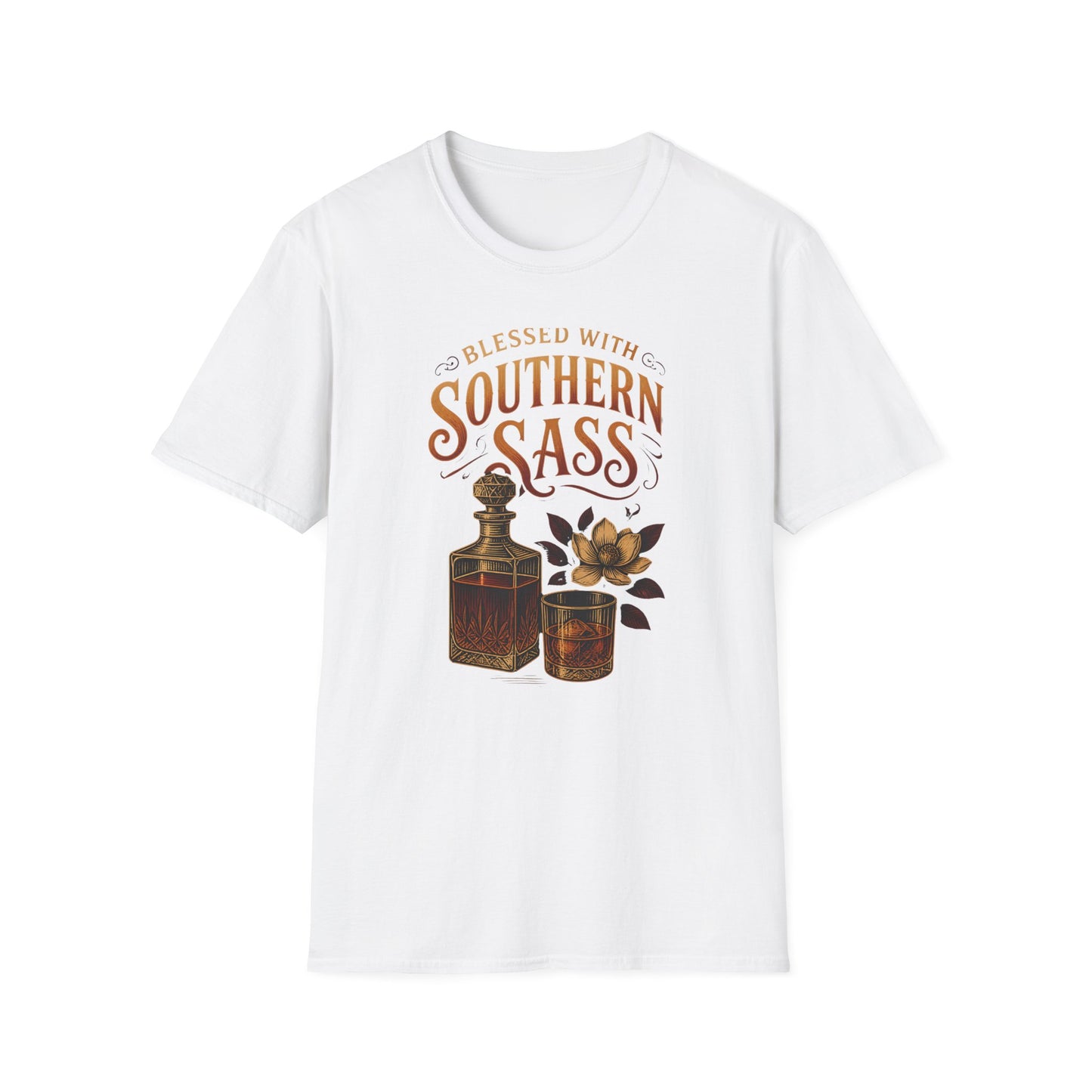 Blessed With Southern Sass Whiskey Vintage T-Shirt