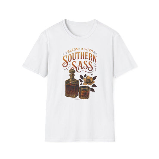 Blessed With Southern Sass Whiskey Vintage T-Shirt - HomeGrown South Graphic Tee (View 2)