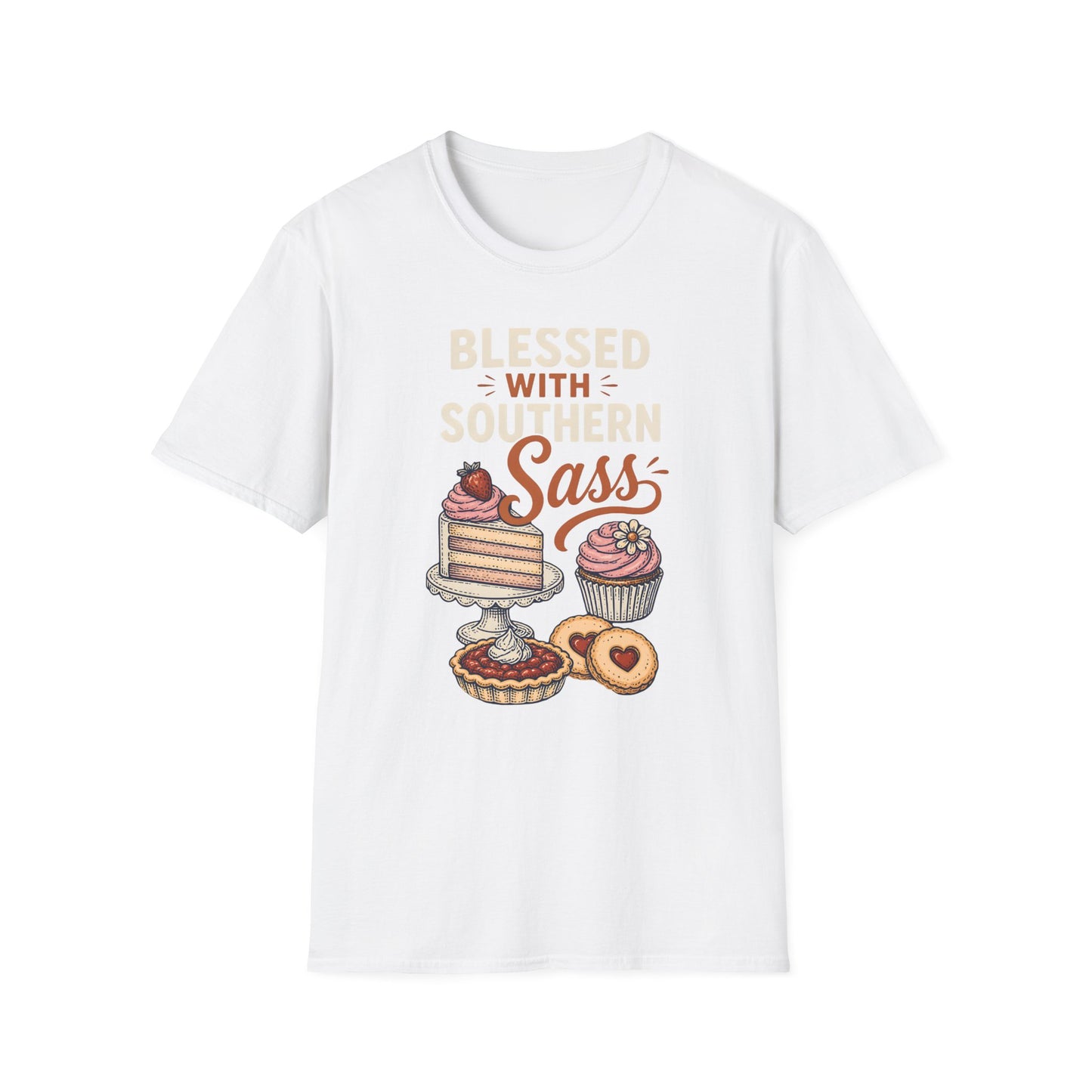 Blessed With Southern Sass Dessert Lover T-Shirt