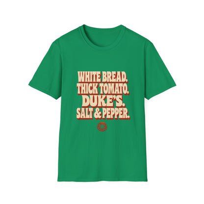 White Bread Thick Tomato Dukes Salt Pepper T-Shirt