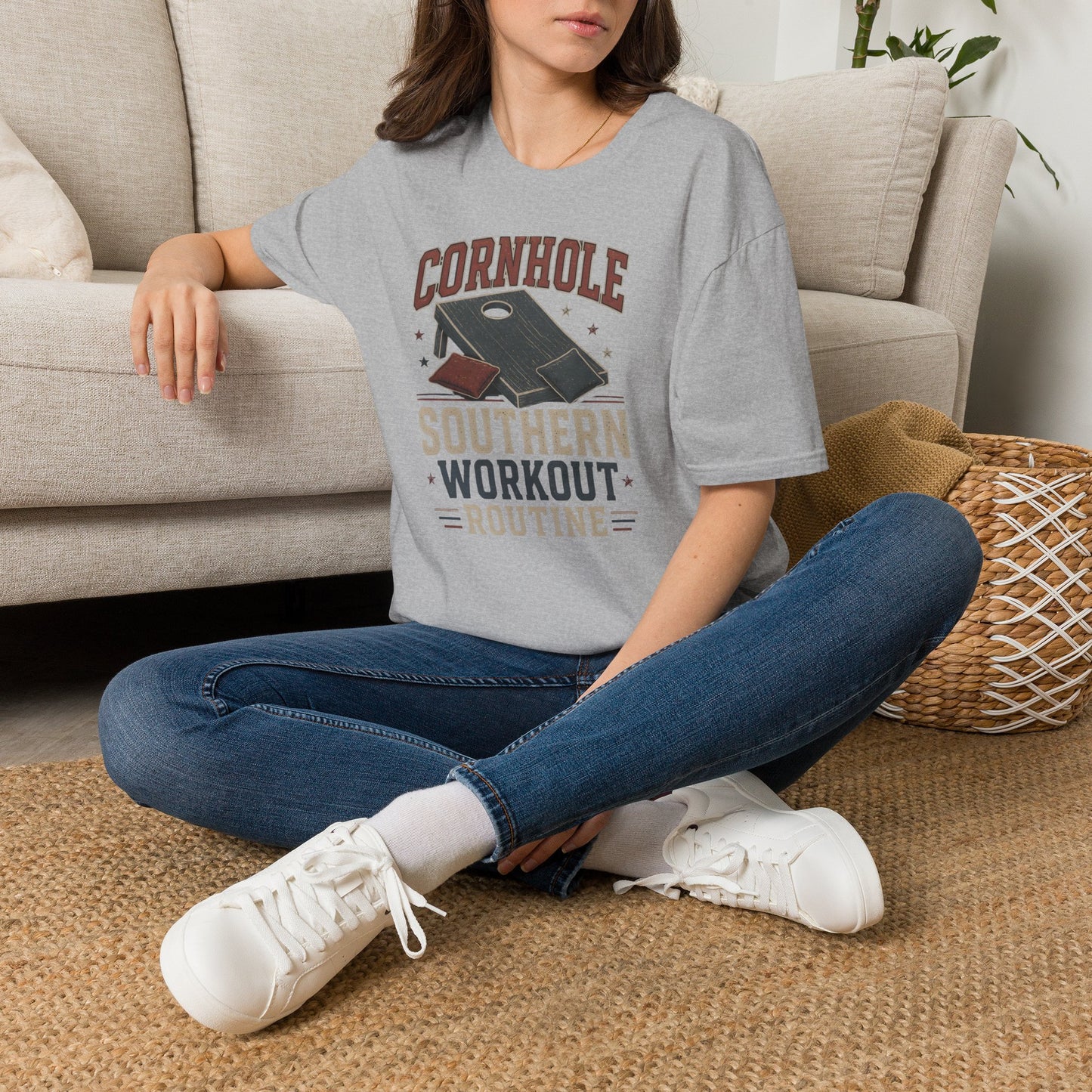 Cornhole Southern Workout Routine T-Shirt