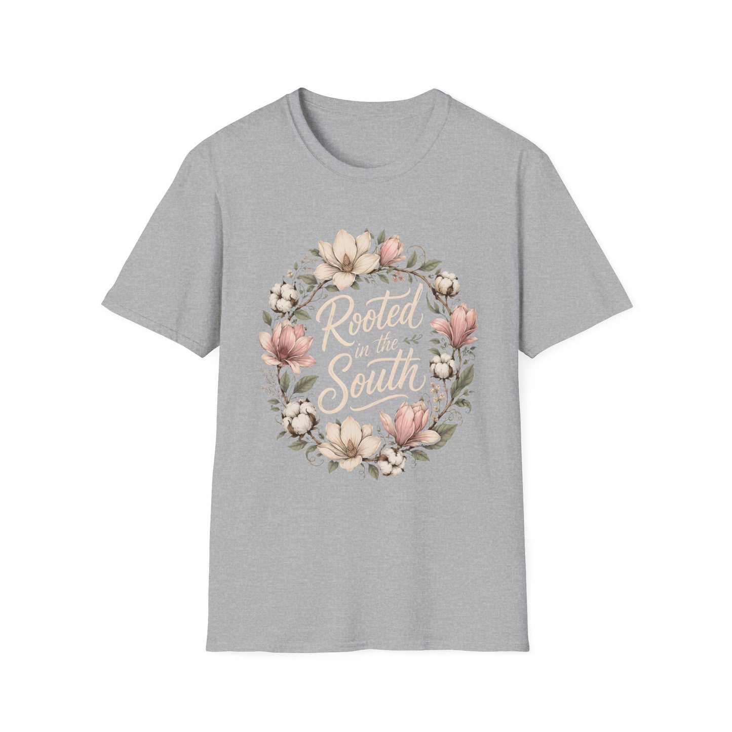 Rooted In The South Floral Wreath T-Shirt