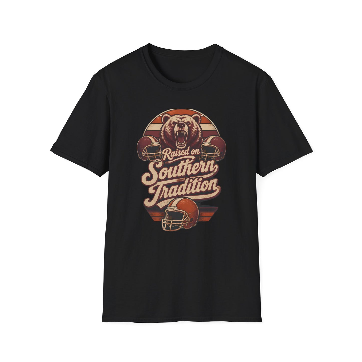 Raised On Southern Tradition Football Bear T-Shirt