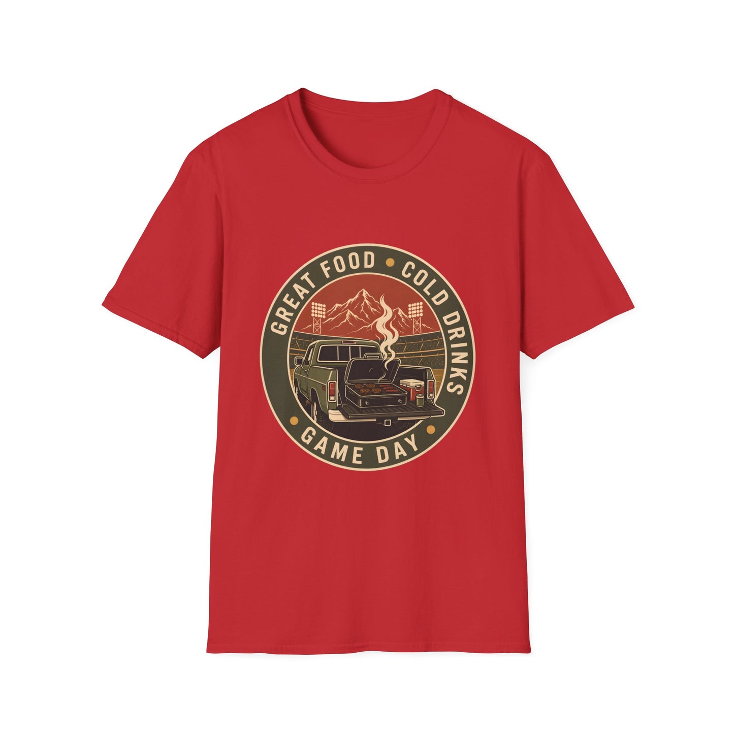 Great Food Cold Drinks Game Day Tailgate T-Shirt