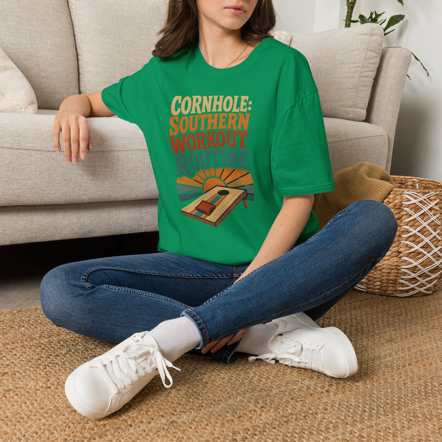 Cornhole Southern Workout Routine Fun T-Shirt