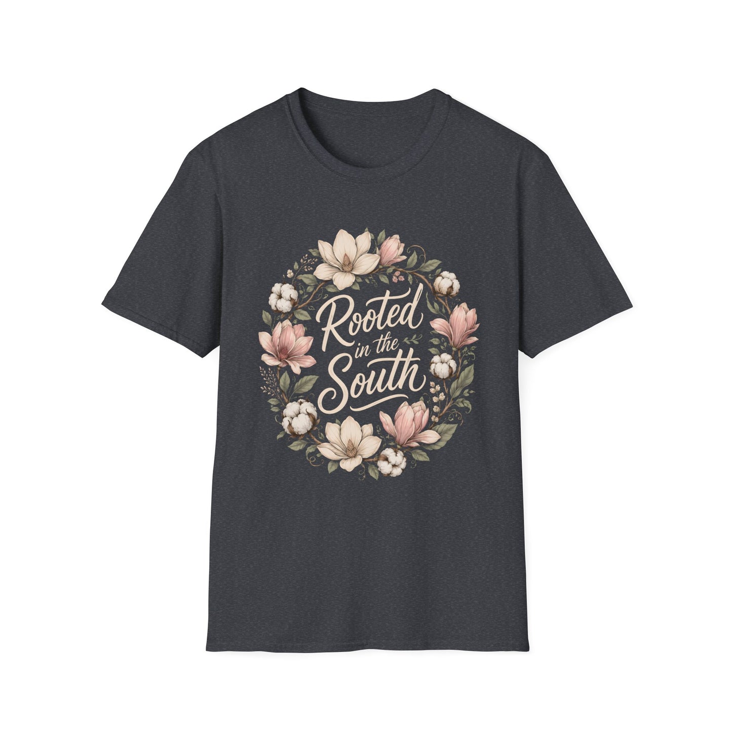 Rooted In The South Floral Wreath T-Shirt