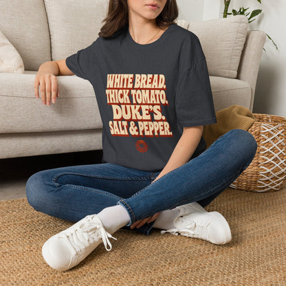 White Bread Thick Tomato Dukes Salt Pepper T-Shirt