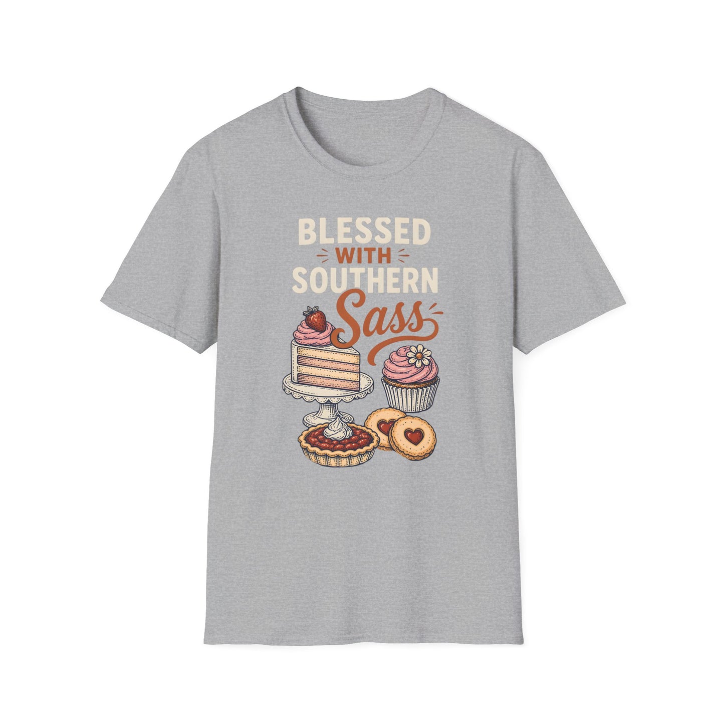 Blessed With Southern Sass Dessert Lover T-Shirt