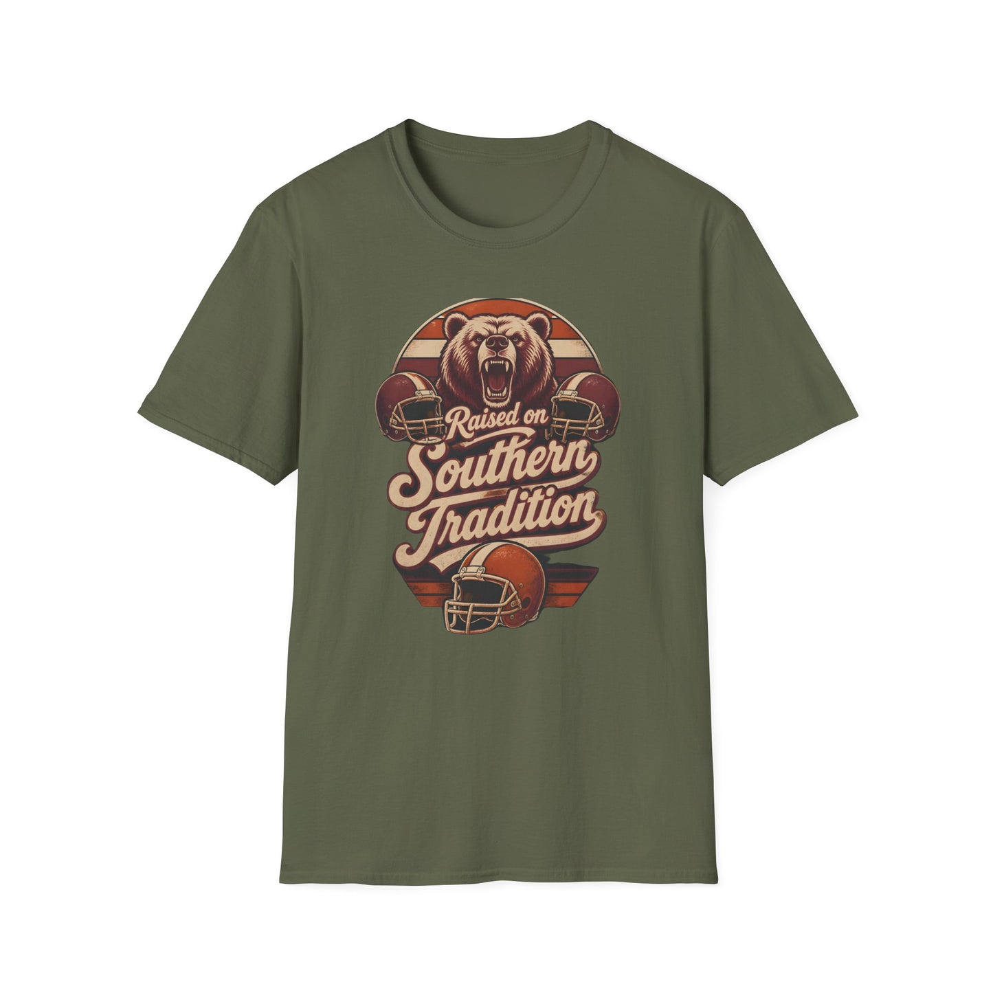 Raised On Southern Tradition Football Bear T-Shirt
