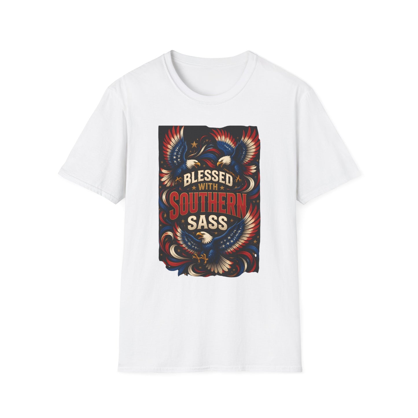 Blessed With Southern Sass Patriotic Eagles T-Shirt