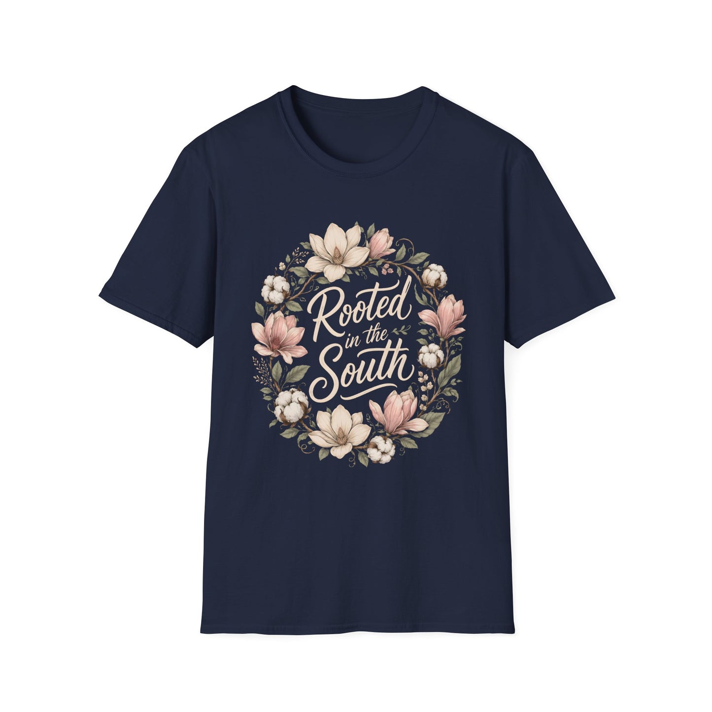 Rooted In The South Floral Wreath T-Shirt