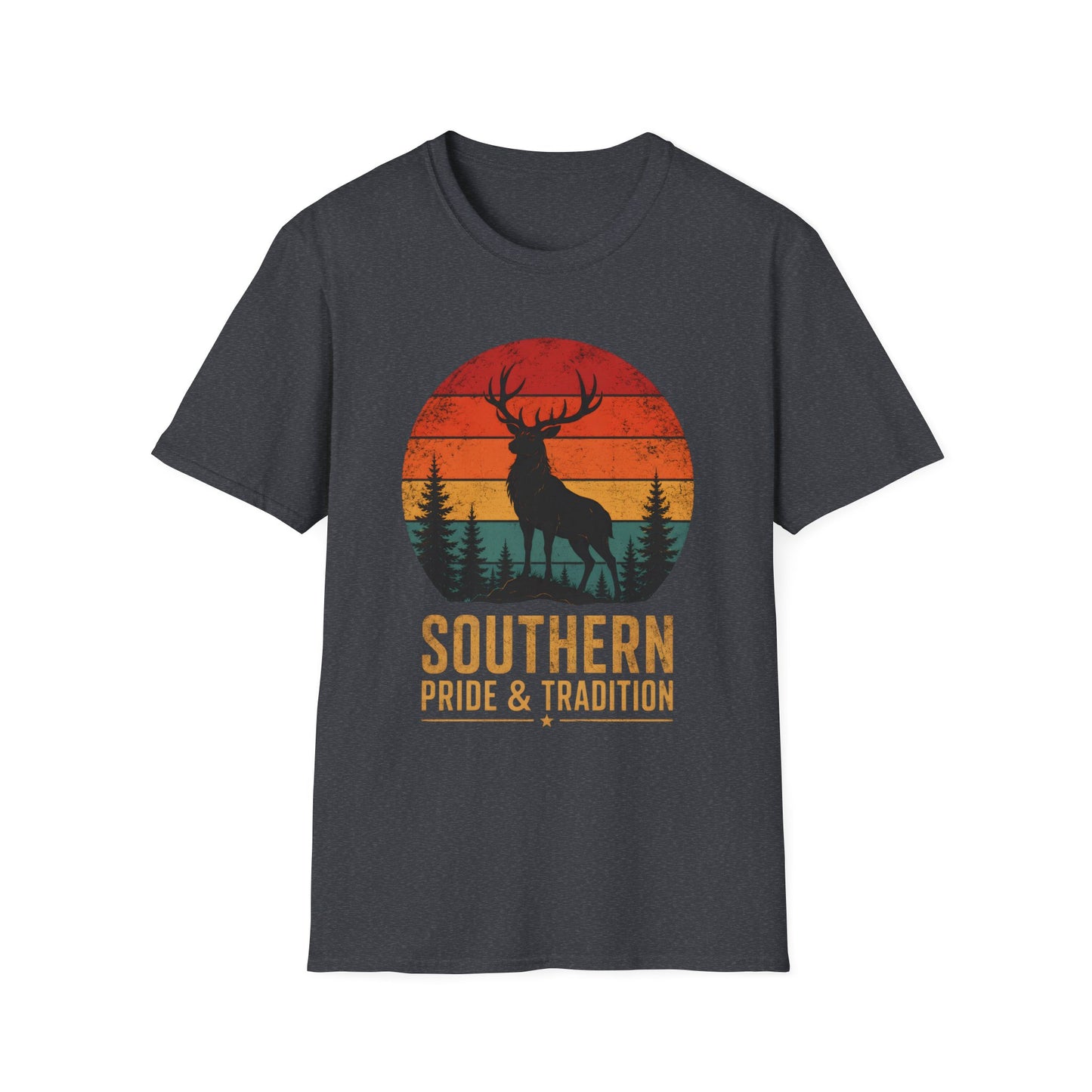 Southern Pride And Tradition Deer Sunset T-Shirt