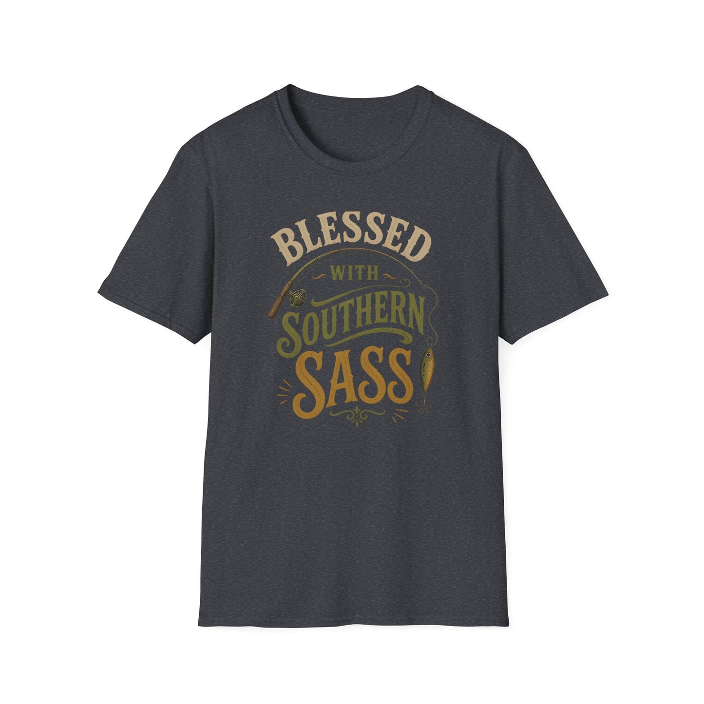 Blessed With Southern Sass Fishing Lover T-Shirt