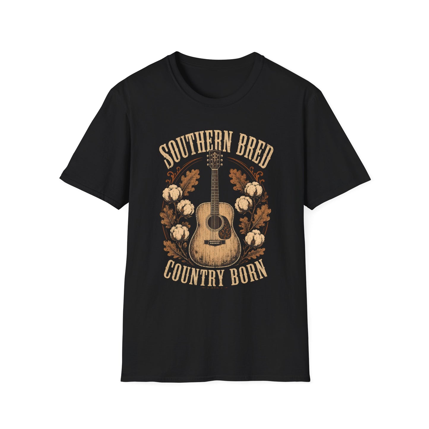 Southern Bred Country Born Vintage Guitar T-Shirt