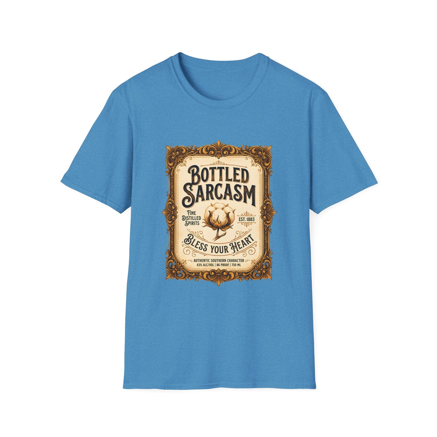 Bottled Sarcasm Vintage Label Graphic T-Shirt