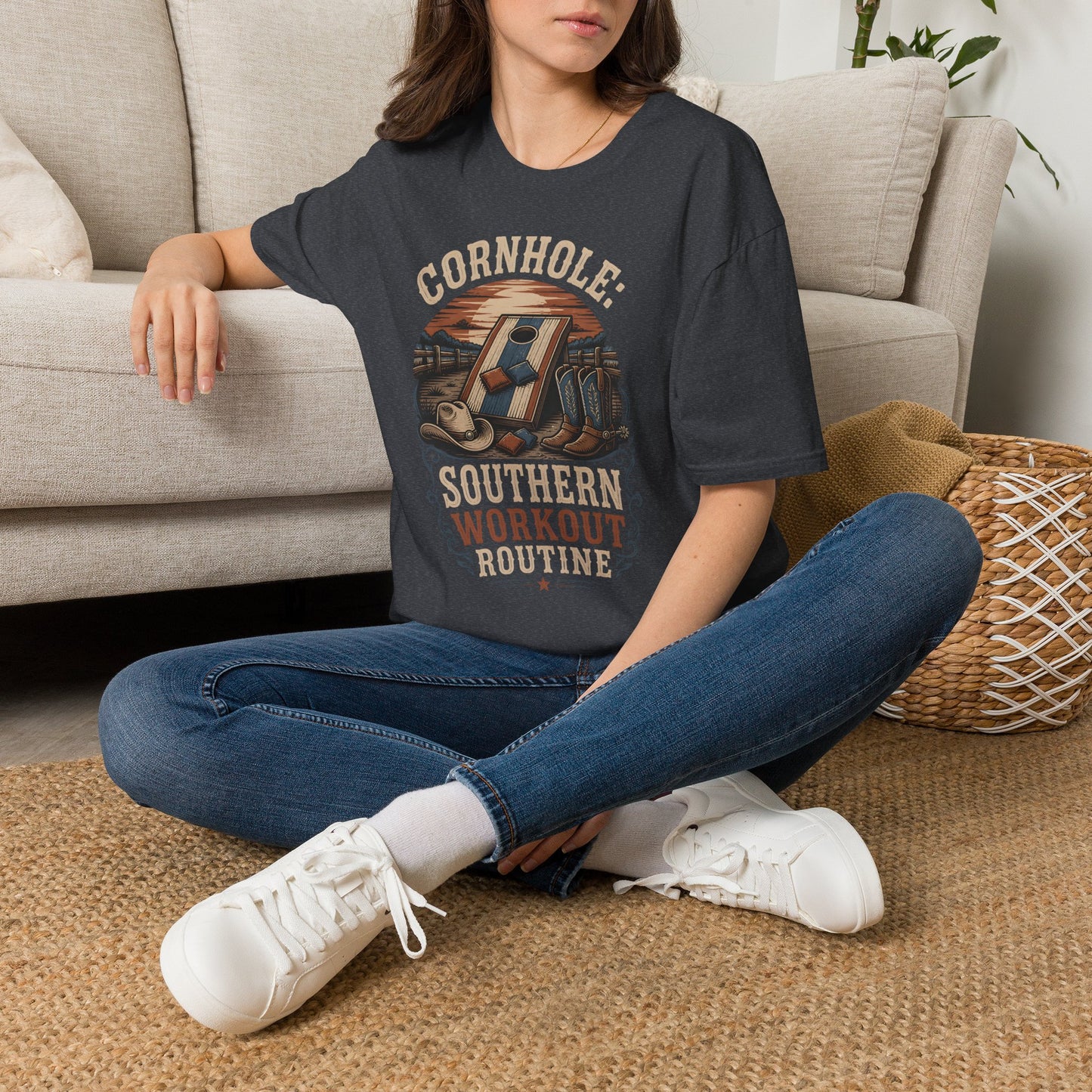 Cornhole Southern Workout Routine T-Shirt