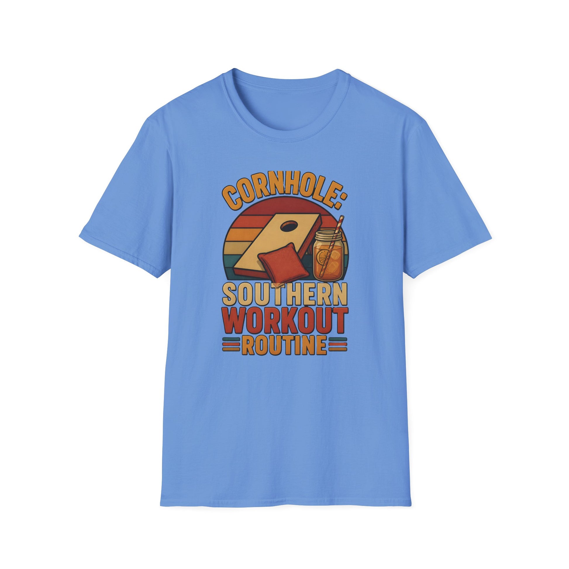 Cornhole Southern Workout Routine Fun T-Shirt - HomeGrown South Graphic Tee (View 7)