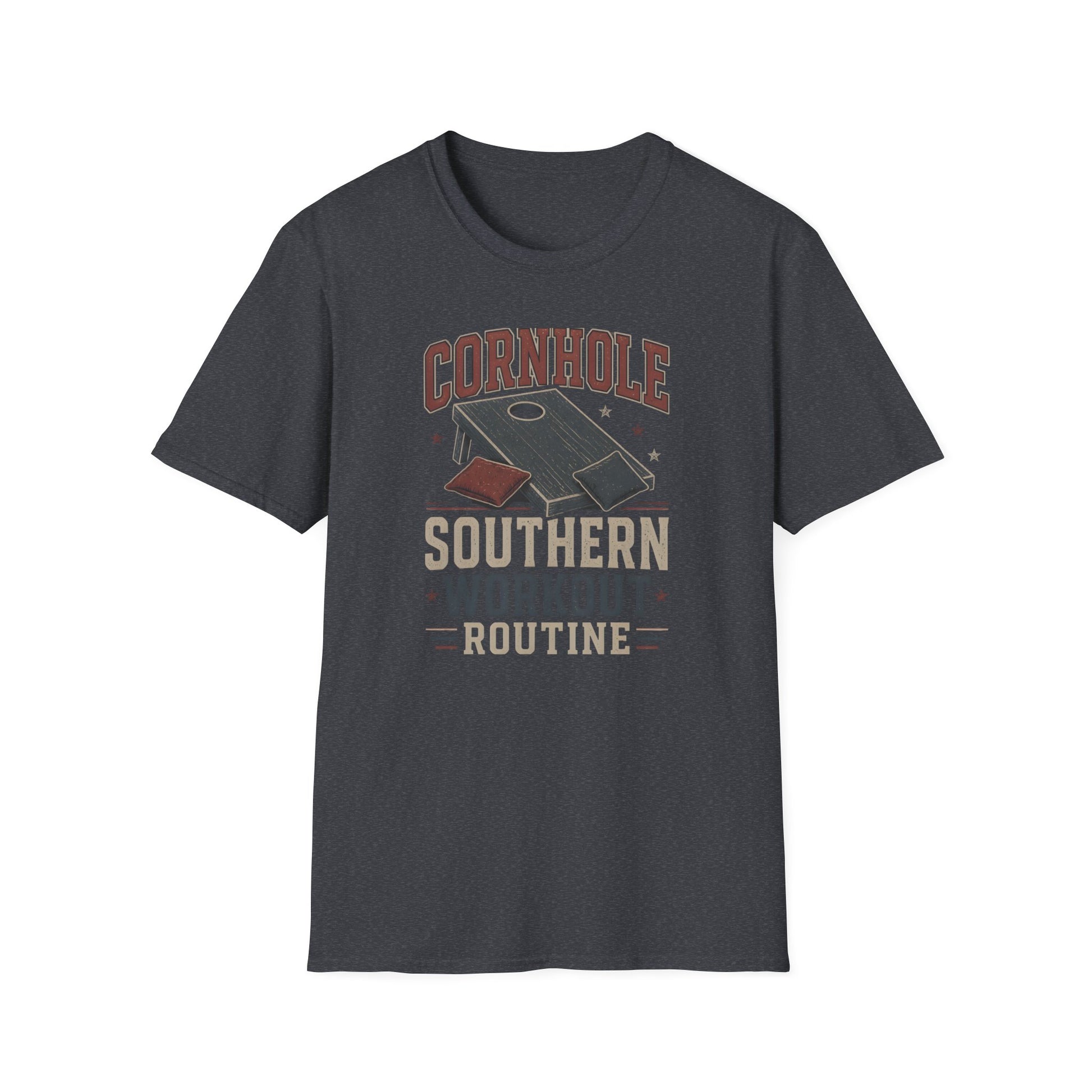 Cornhole Southern Workout Routine T-Shirt - HomeGrown South Graphic Tee (View 9)