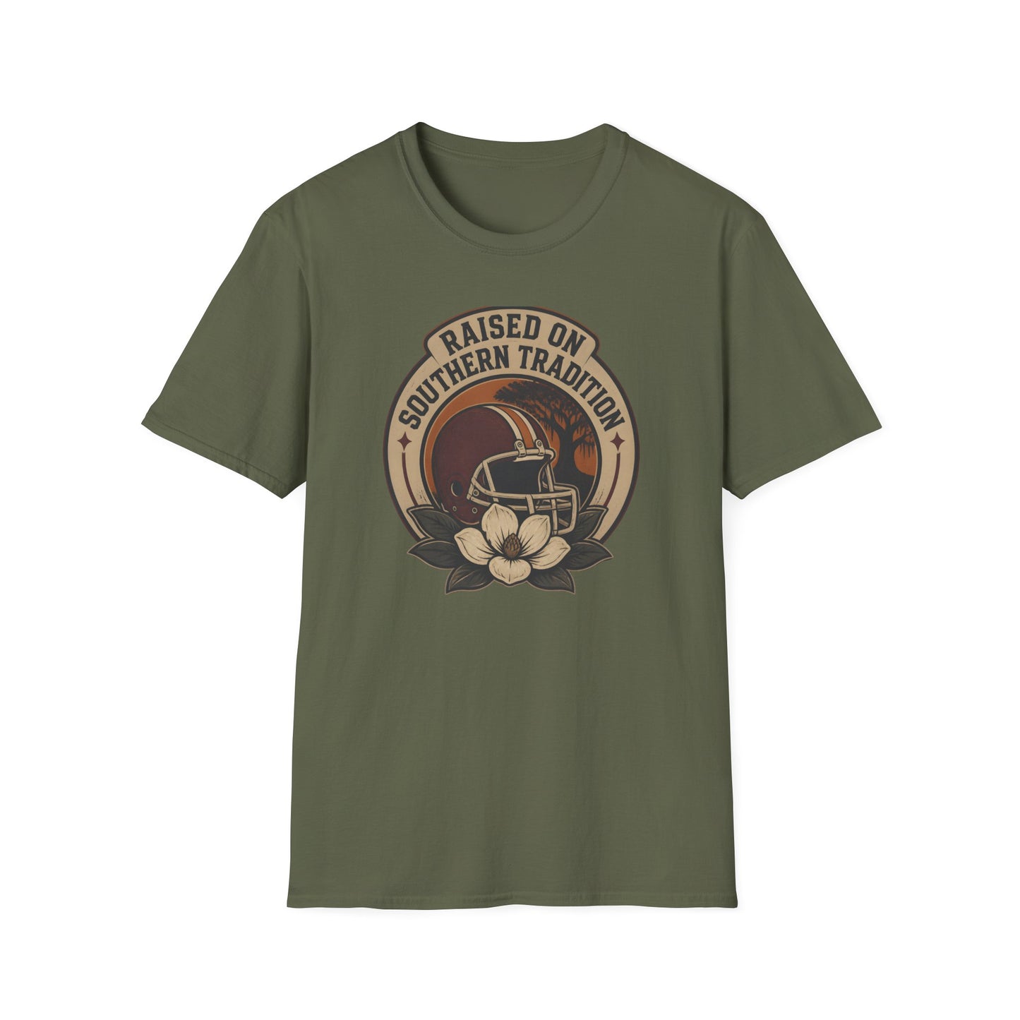Raised On Southern Tradition Vintage Football Helmet T-Shirt