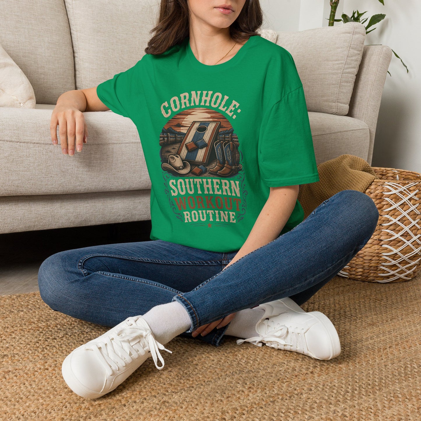 Cornhole Southern Workout Routine T-Shirt