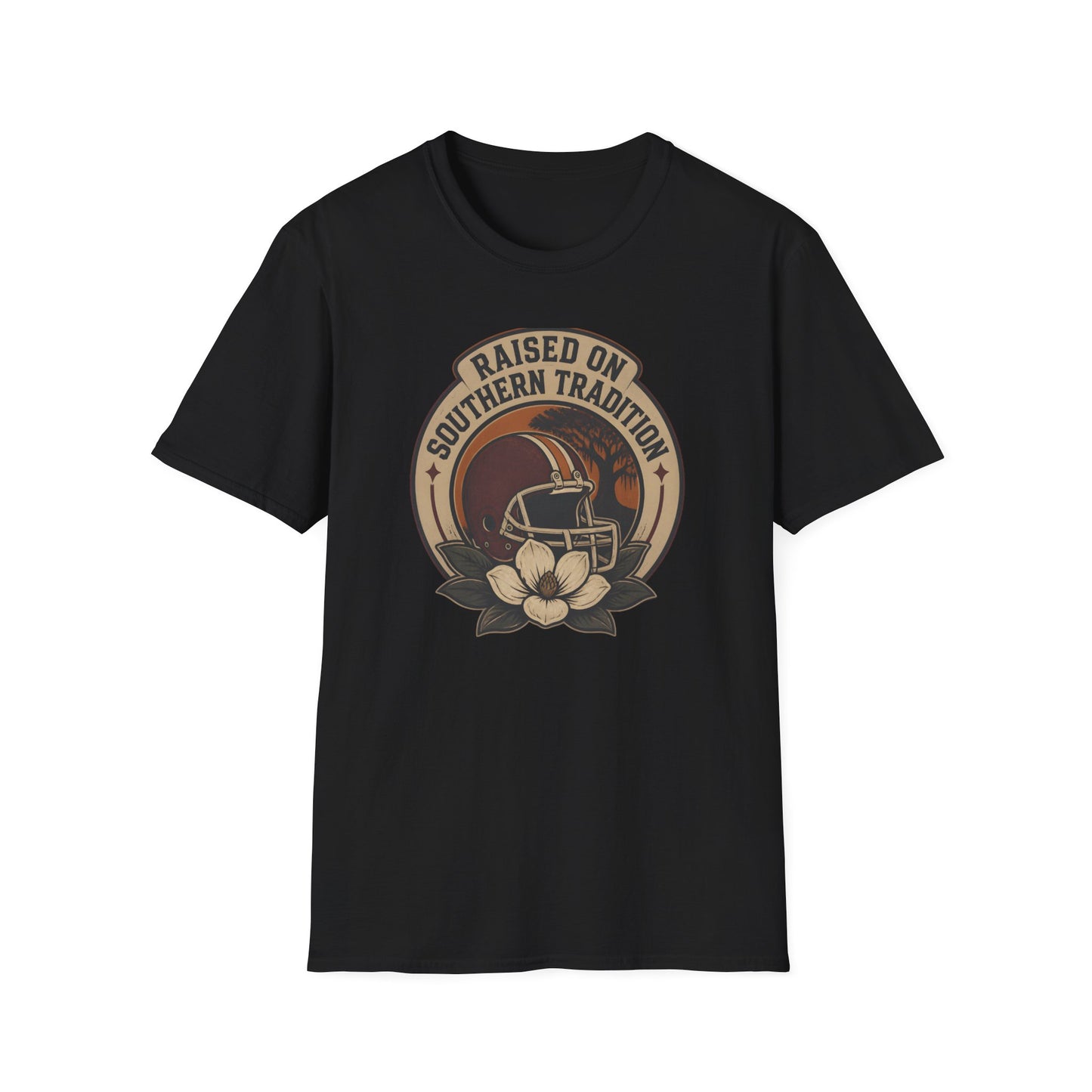 Raised On Southern Tradition Vintage Football Helmet T-Shirt