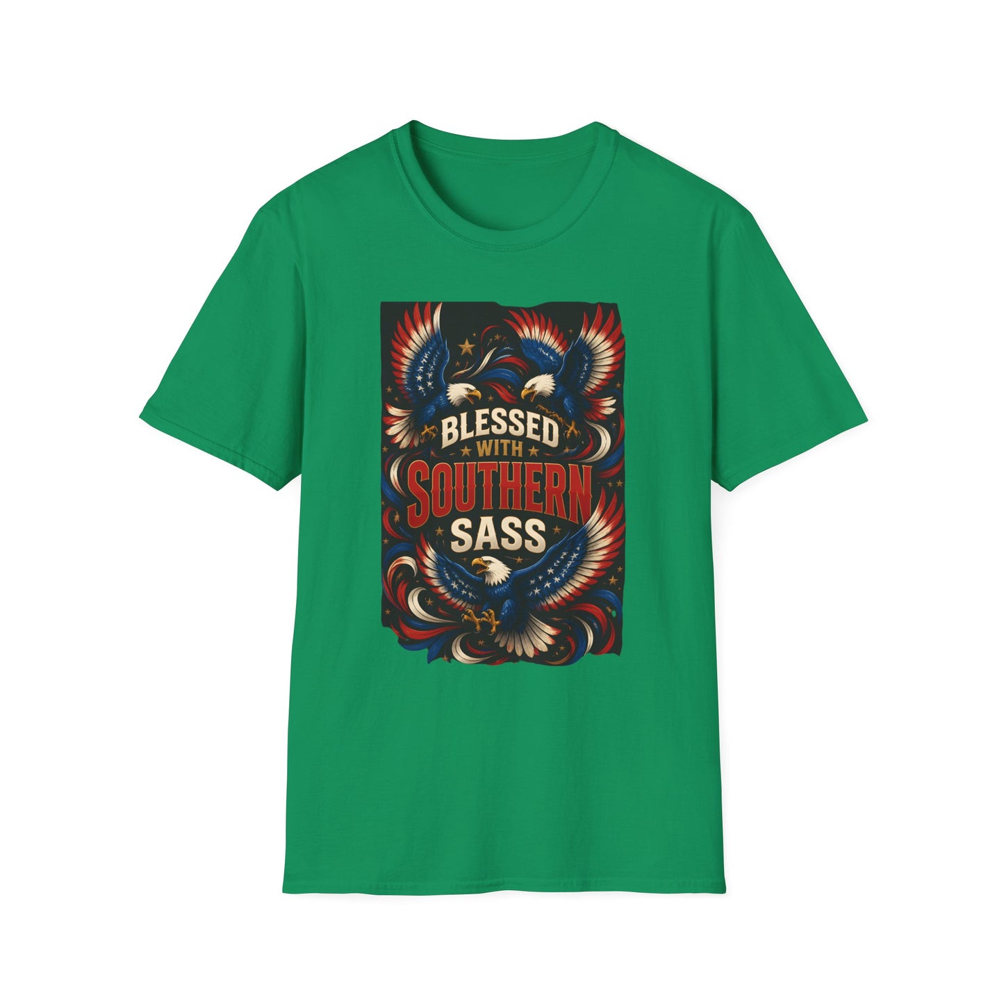 Blessed With Southern Sass Patriotic Eagles T-Shirt