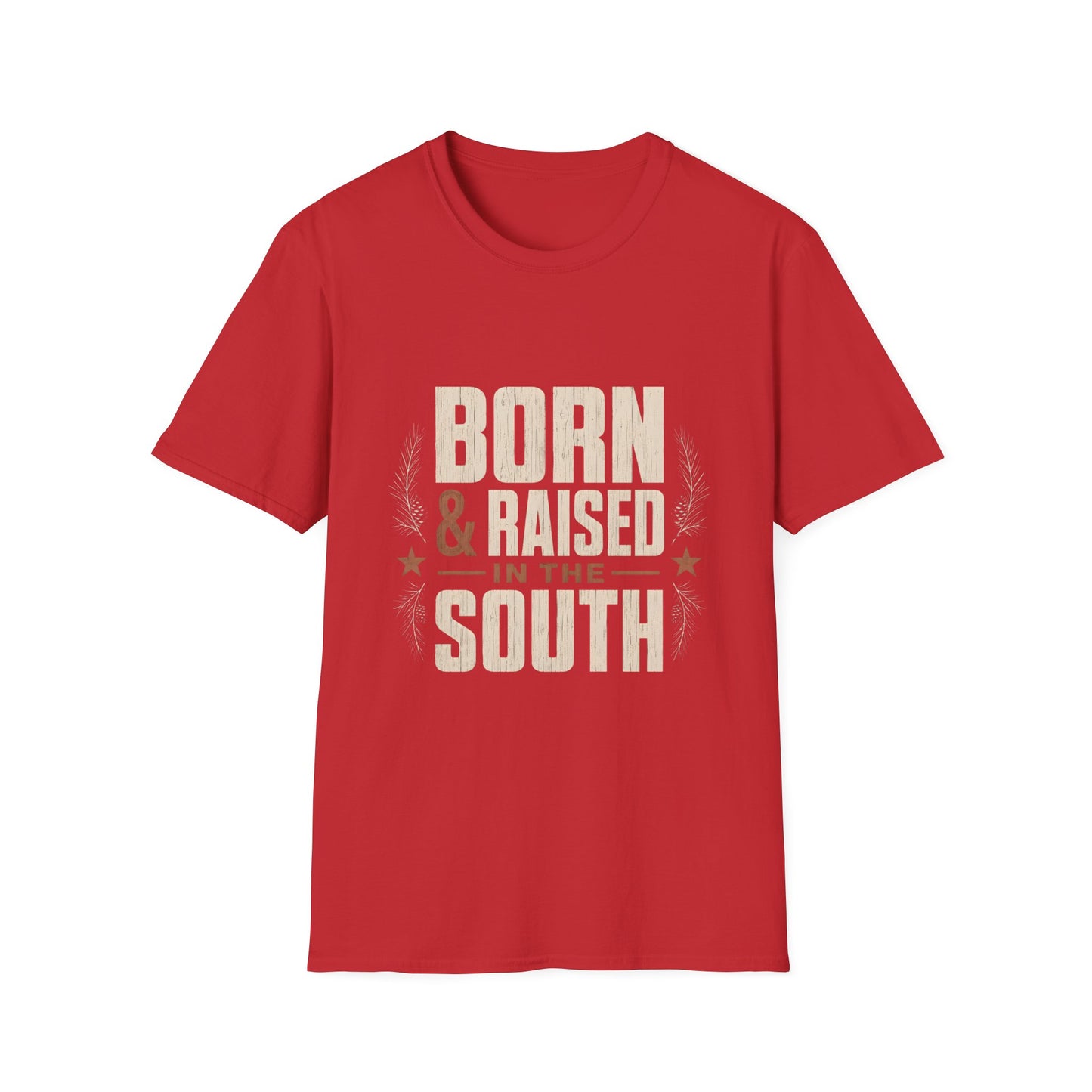 Born Raised In The South Rustic Country T-Shirt