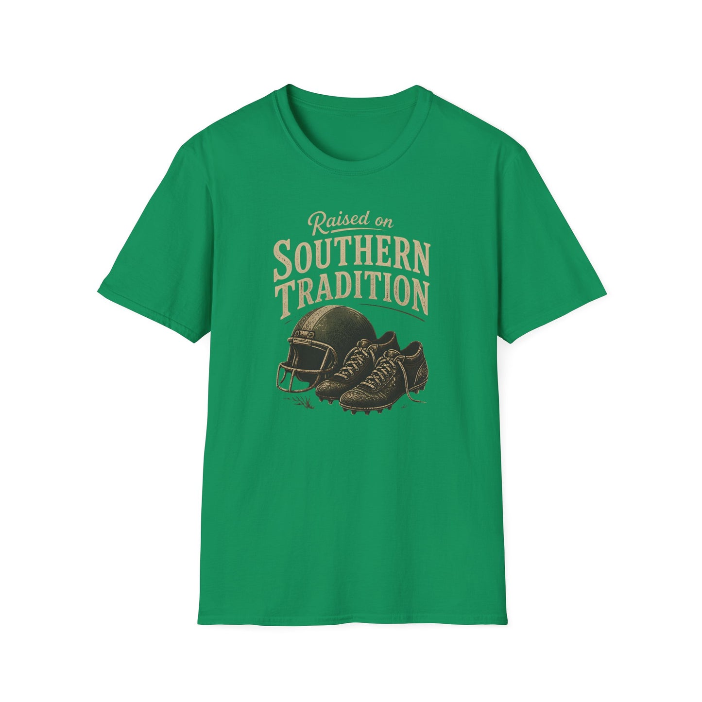 Raised On Southern Tradition Football Helmet Cleats T-Shirt
