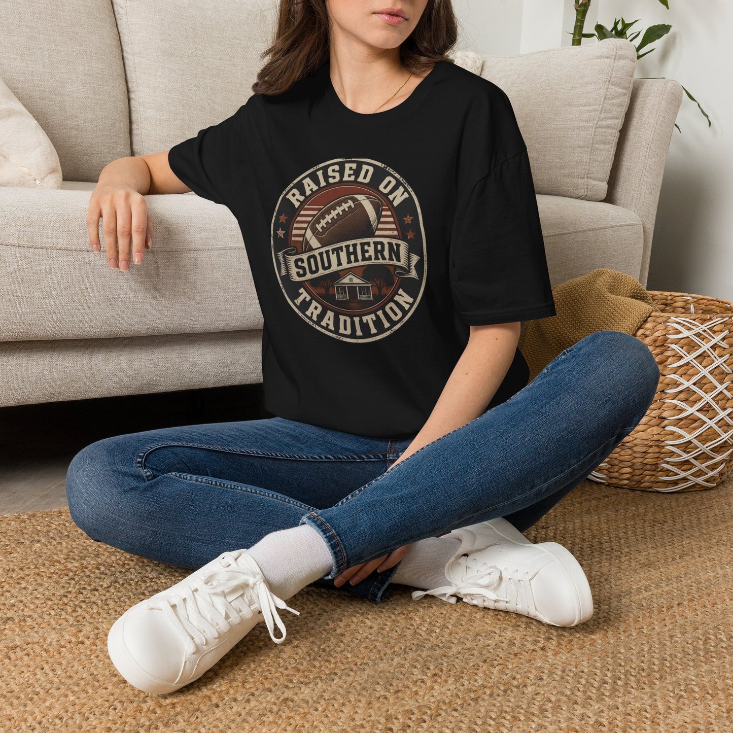 Raised On Southern Tradition Football Heritage T-Shirt