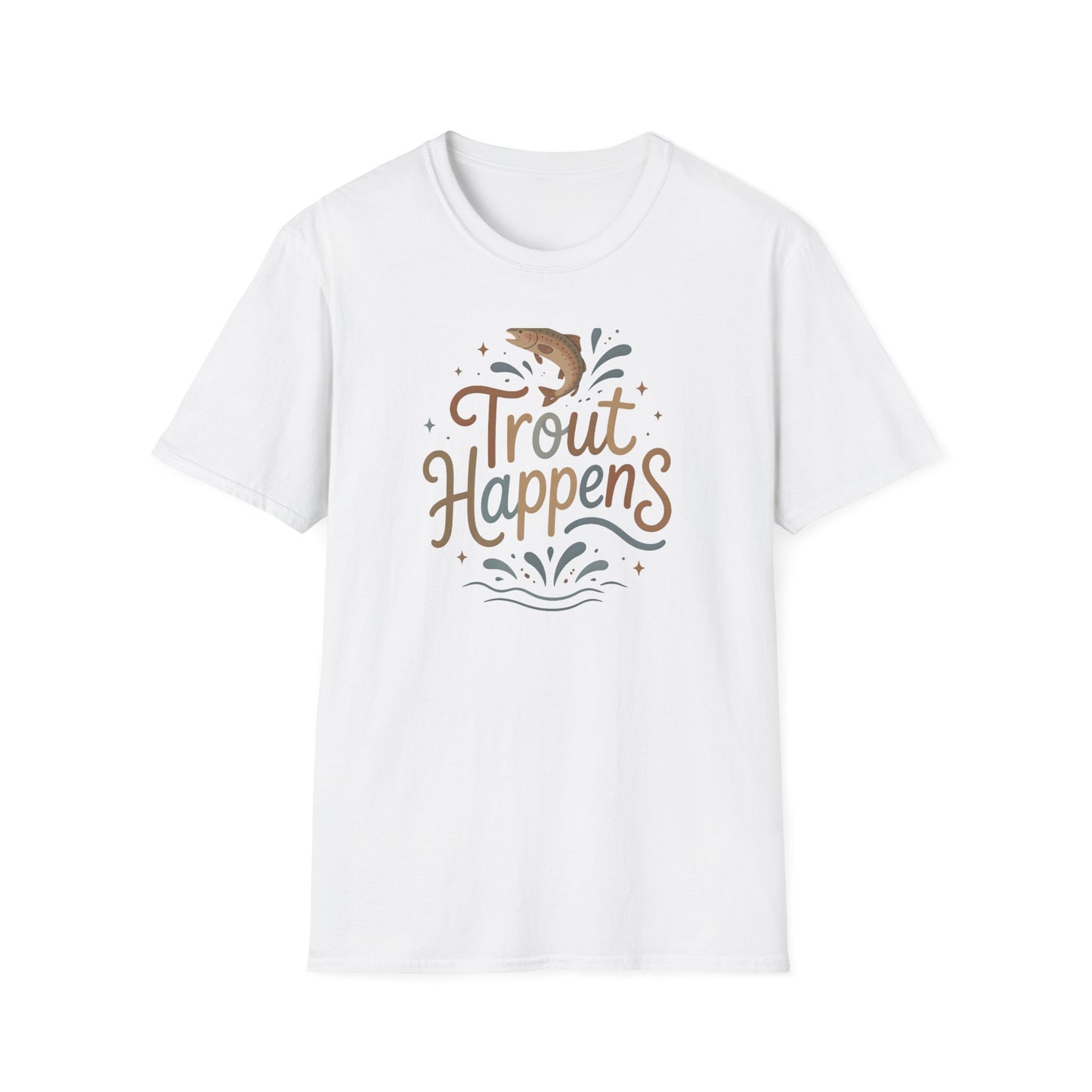 Trout Happens Fishing Lover Fisherman Outdoor Nature T-Shirt