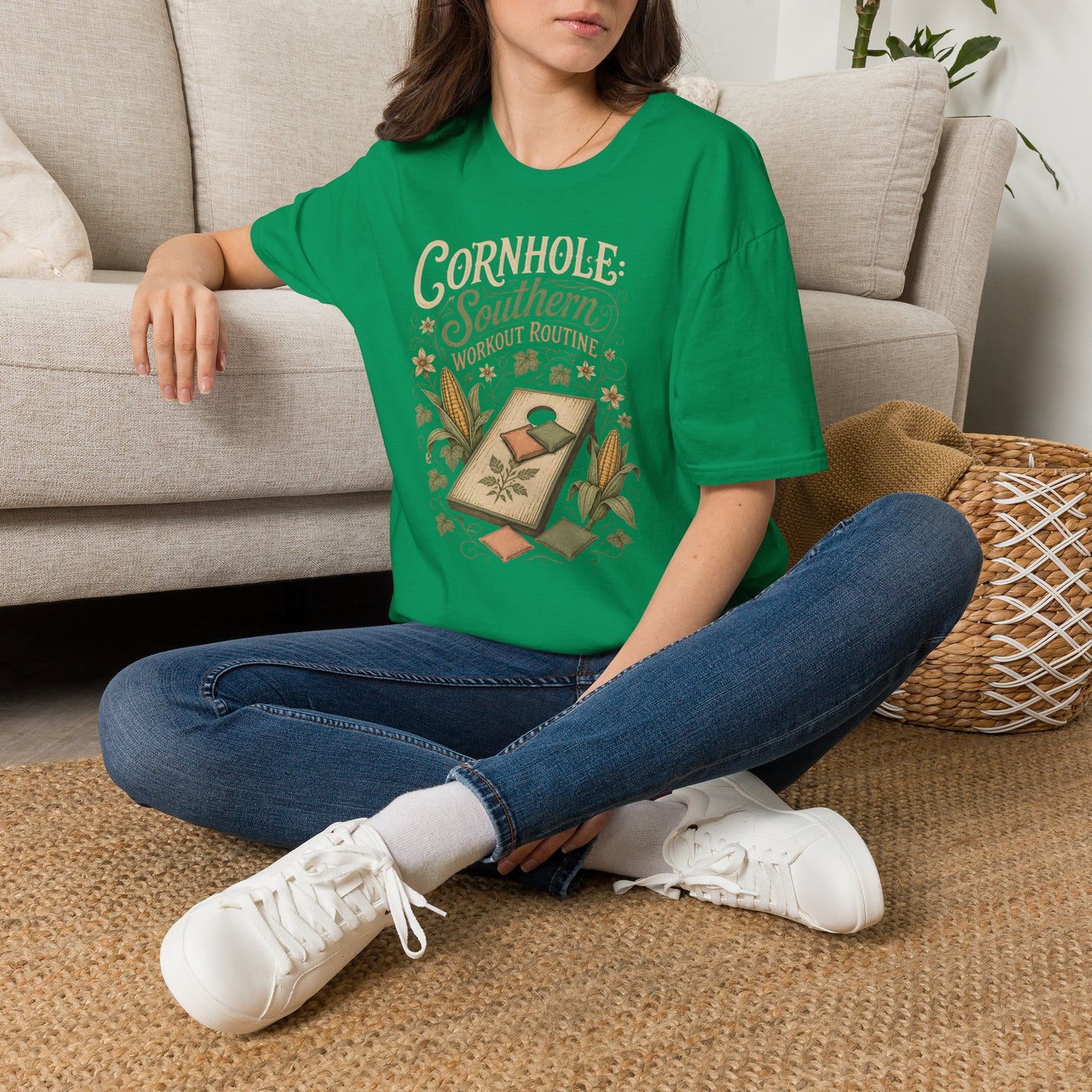 Cornhole Southern Workout Routine Fun Game T-Shirt