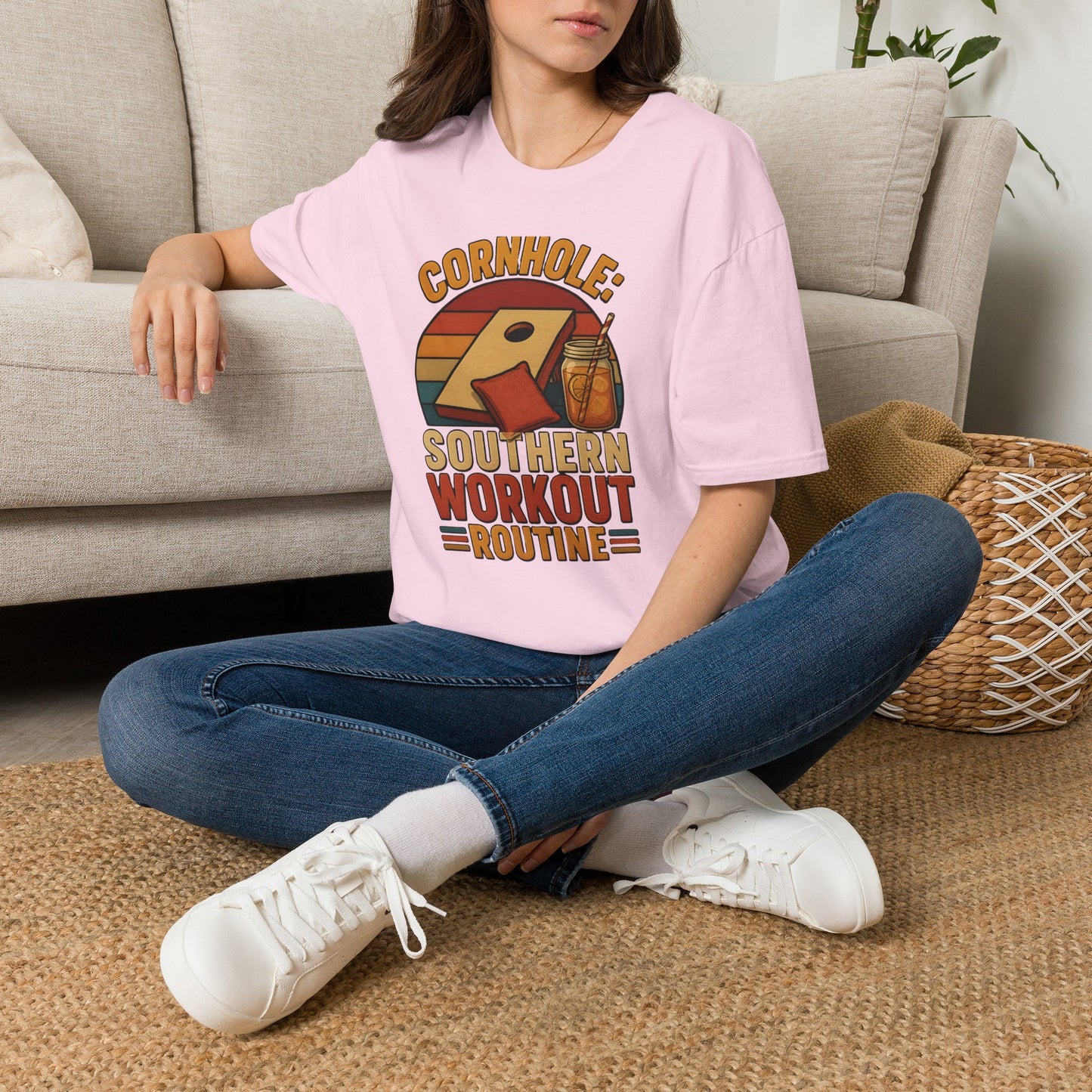 Cornhole Southern Workout Routine Fun T-Shirt