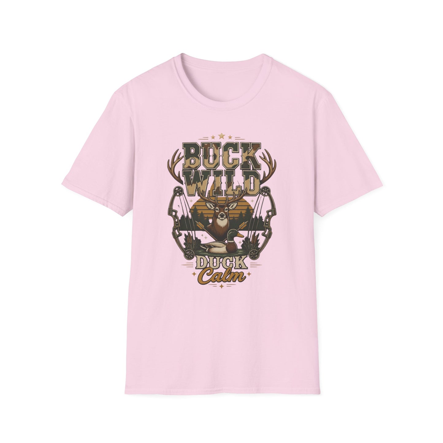 Buck Wild Duck Calm Hunting Deer Bow Archery Outdoors T-Shirt