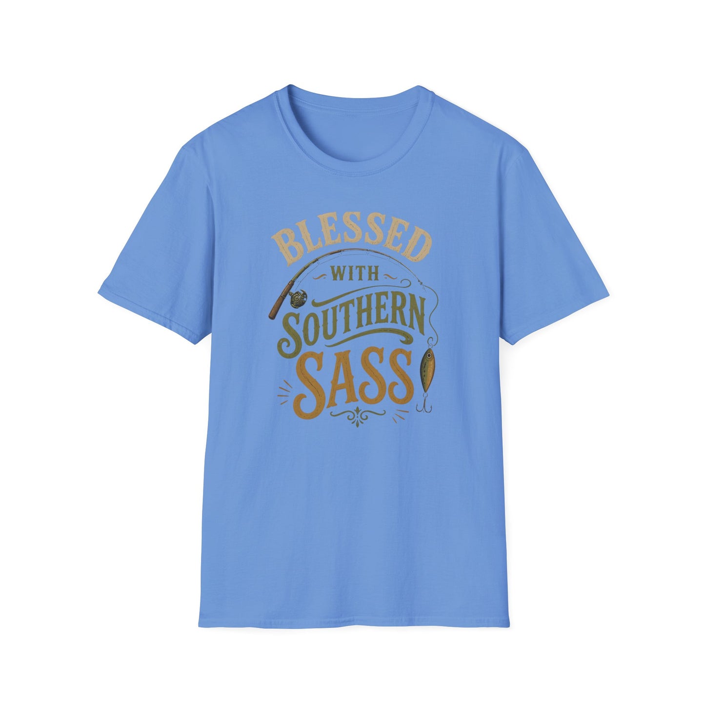 Blessed With Southern Sass Fishing Lover T-Shirt