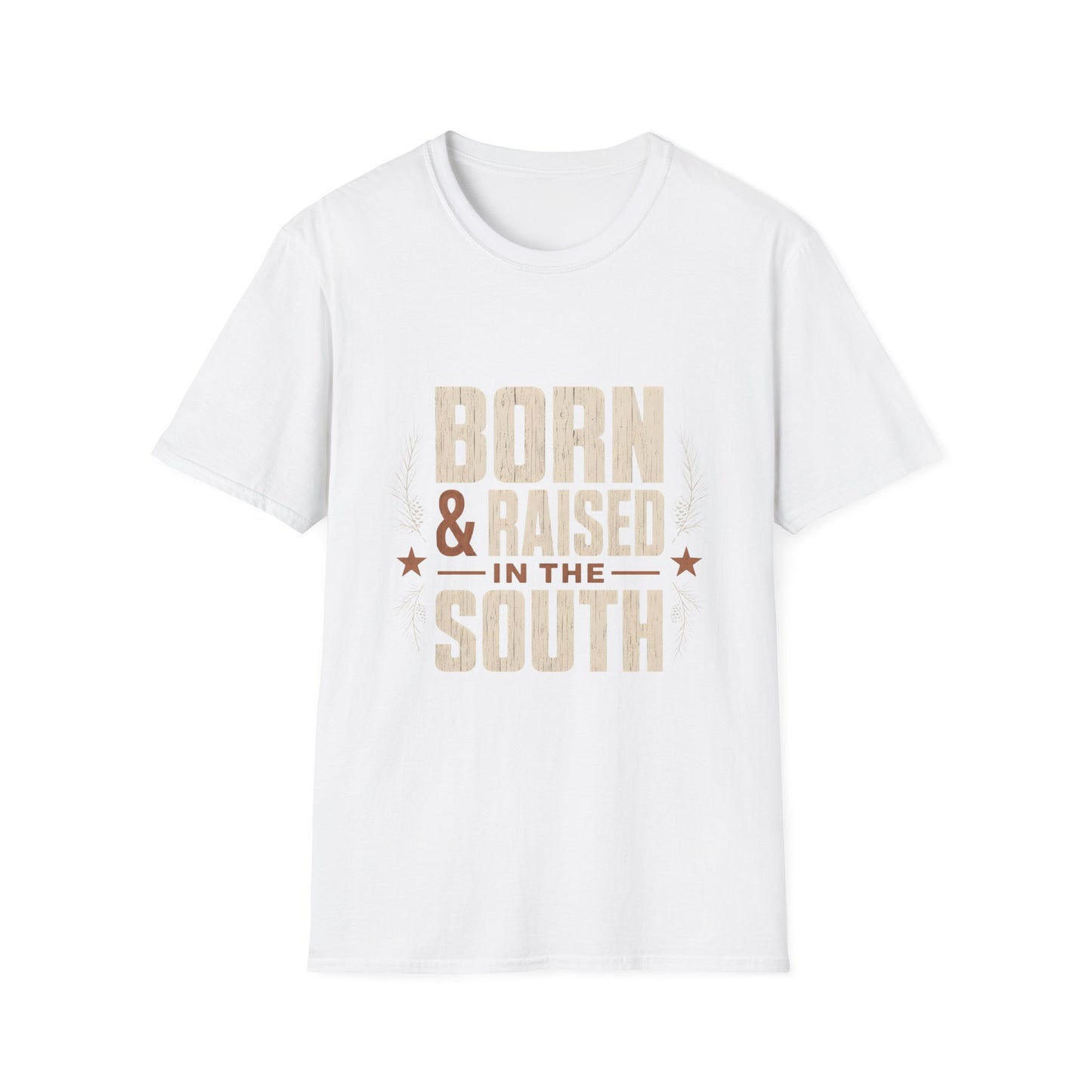 Born Raised In The South Rustic Country T-Shirt