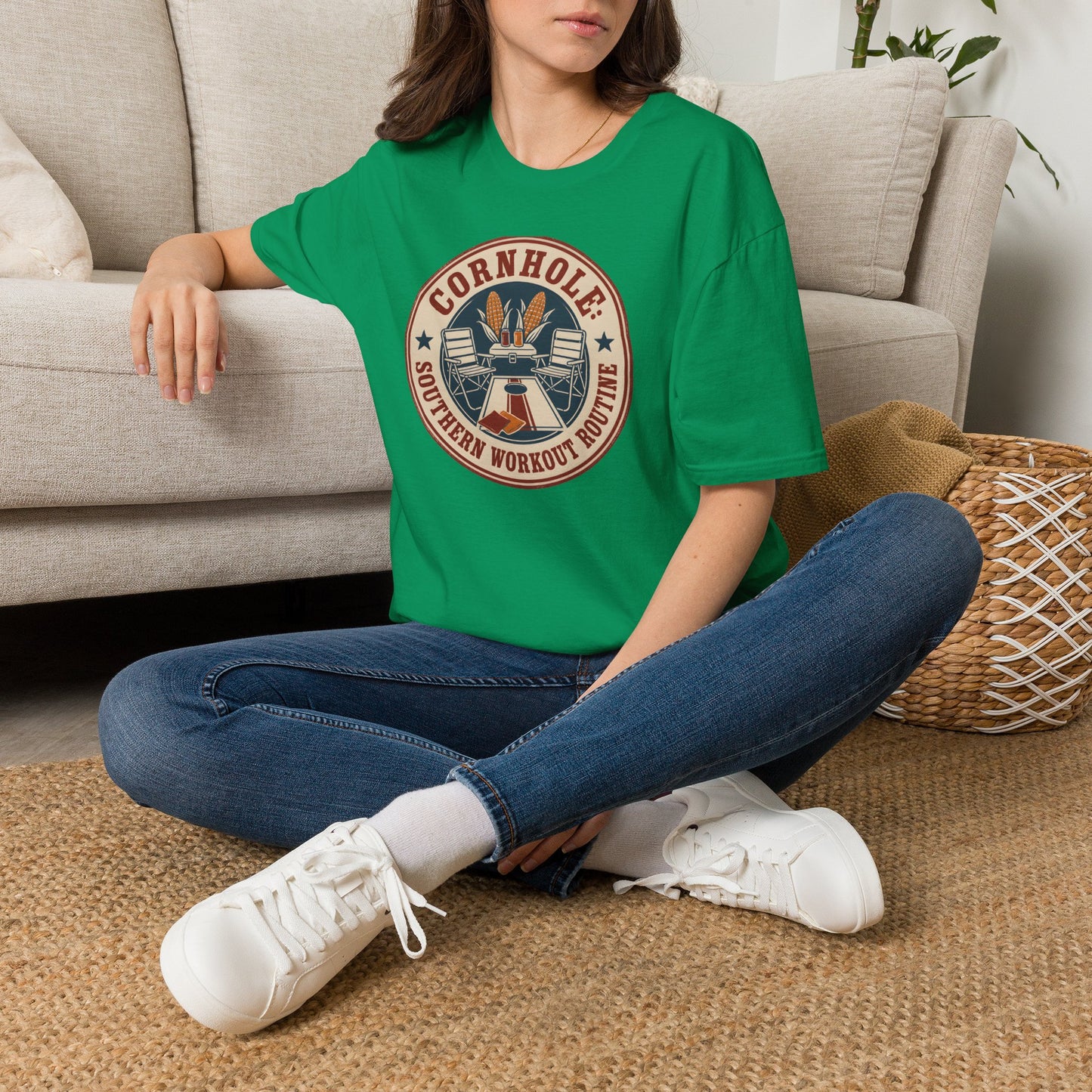 Cornhole Southern Workout Routine Fun Game T-Shirt