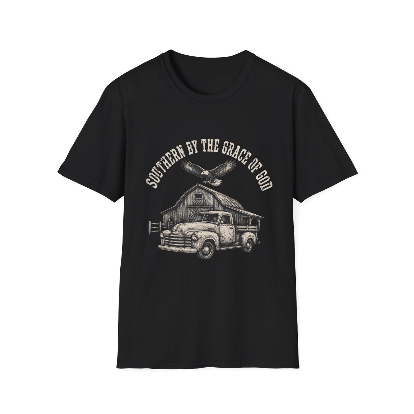 Southern By The Grace Of God Vintage Truck Barn T-Shirt