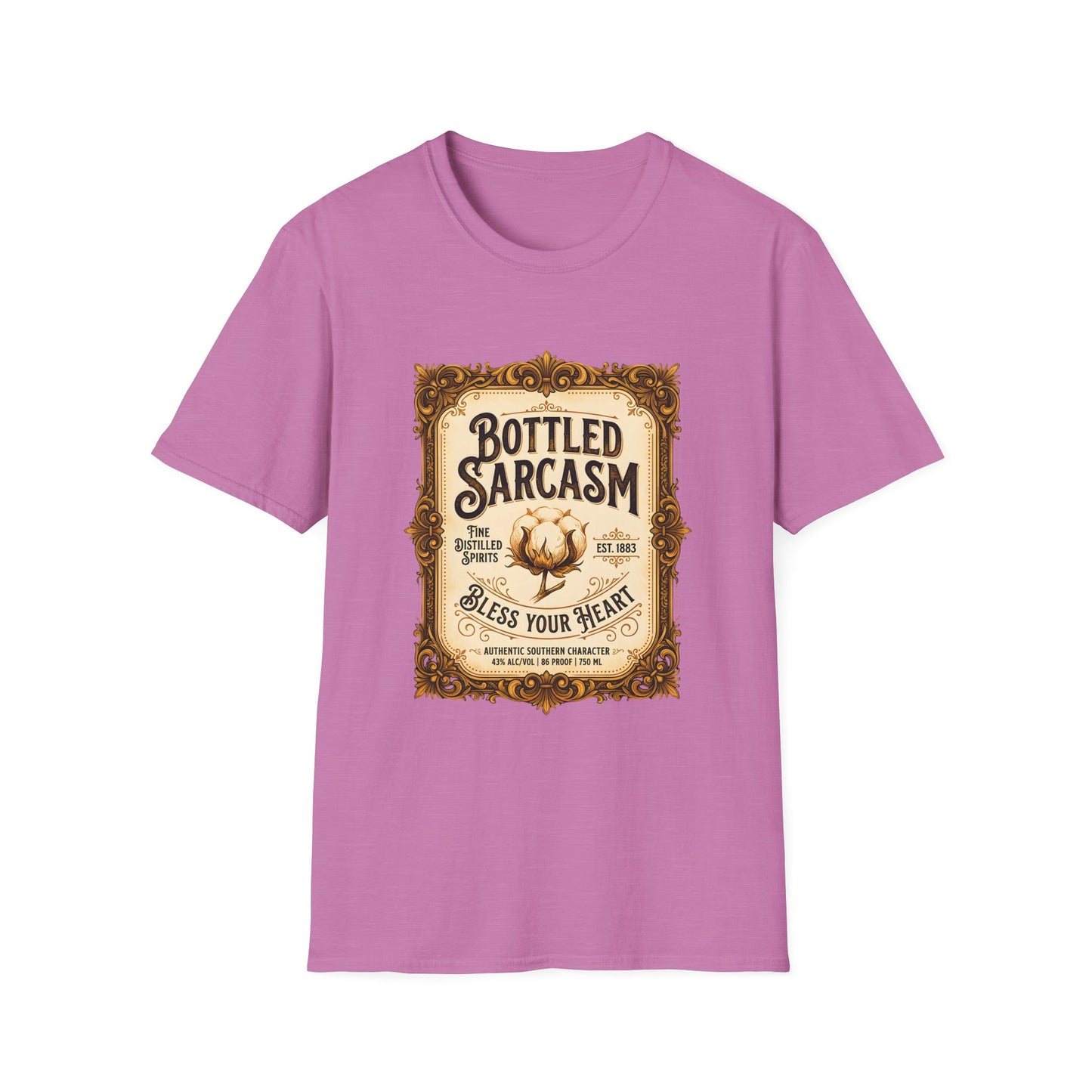 Bottled Sarcasm Vintage Label Graphic T-Shirt