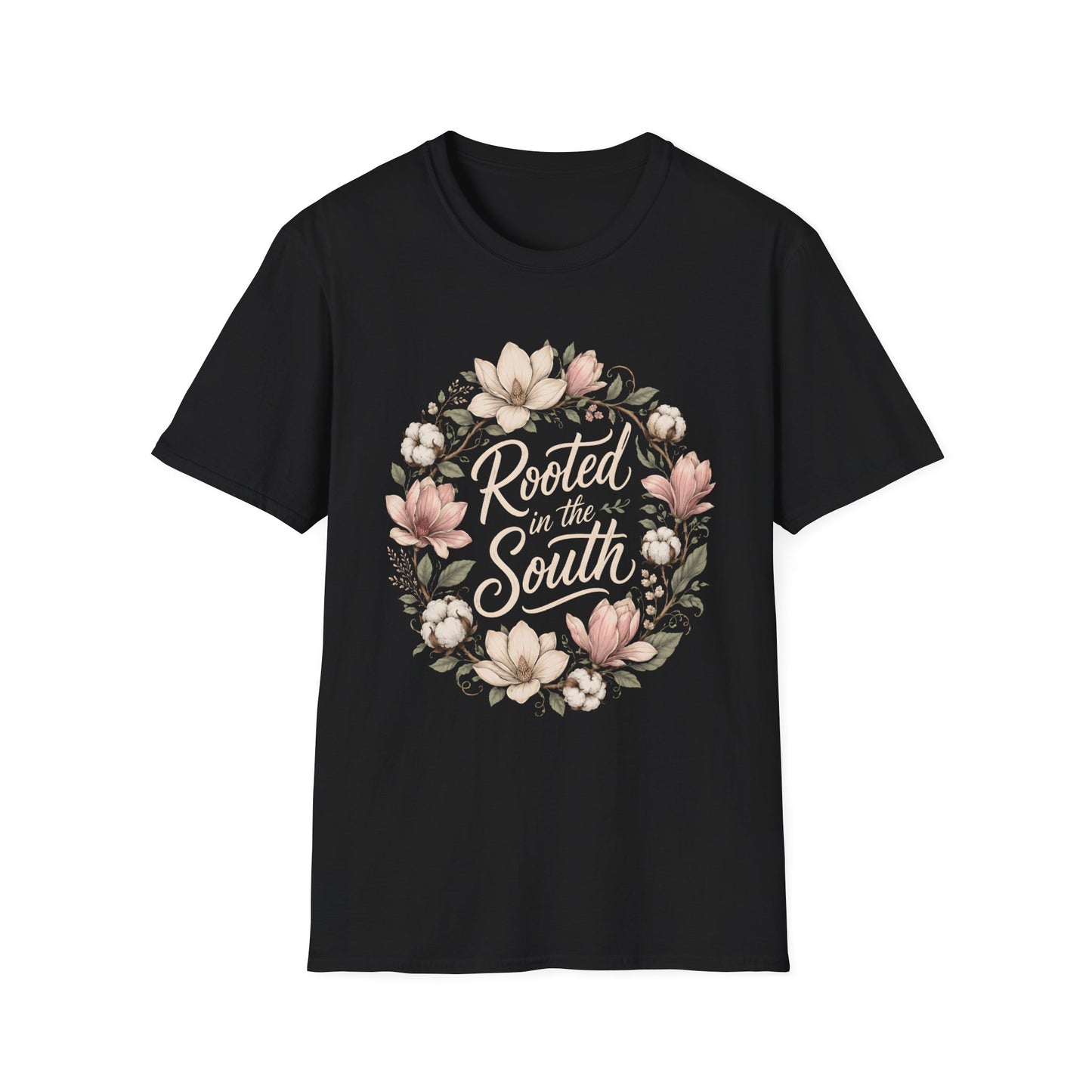 Rooted In The South Floral Wreath T-Shirt