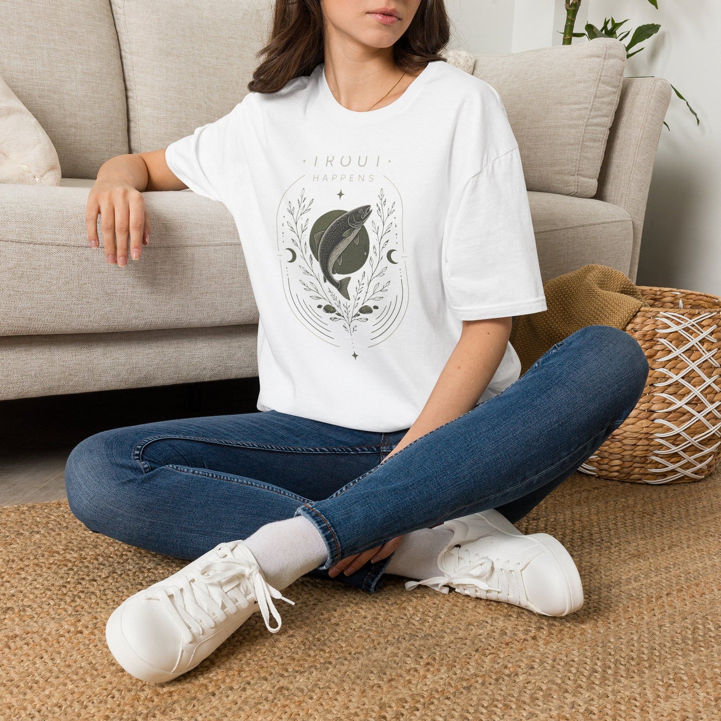 Trout Happens Fishing Lover Fisherman Outdoor Nature T-Shirt