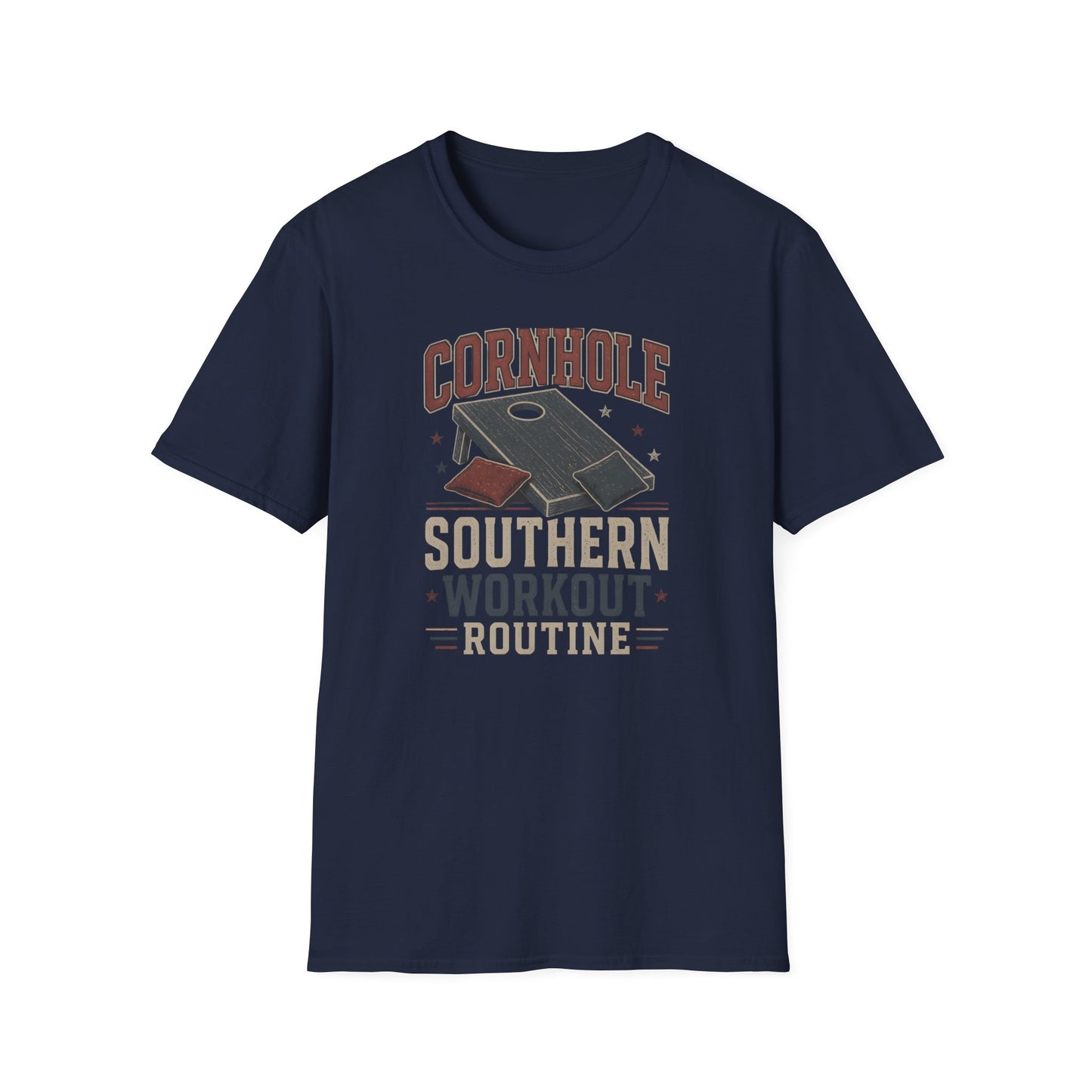 Cornhole Southern Workout Routine T-Shirt - HomeGrown South Graphic Tee (View 10)