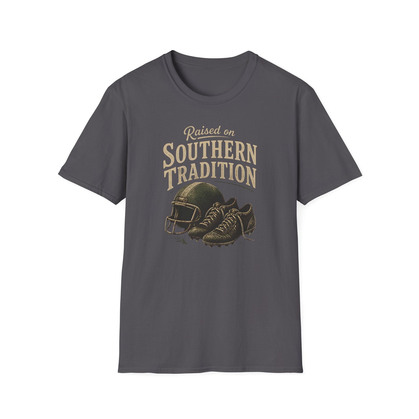 Raised On Southern Tradition Football Helmet Cleats T-Shirt